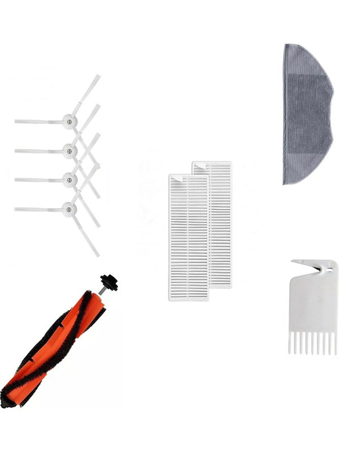 Xiaomi Mop 2in1 Essential Uyumlu 6 Parça Filtre Fırça Mop Tarak Seti
