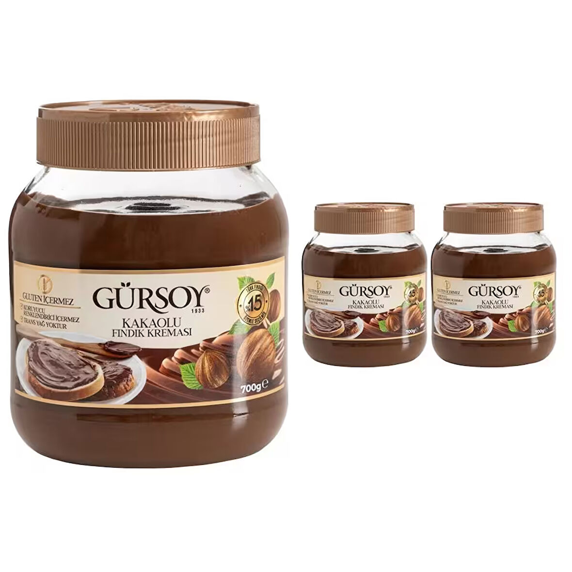 Gürsoy Kakaolu Fındık Kreması 700g x 2 Adet
