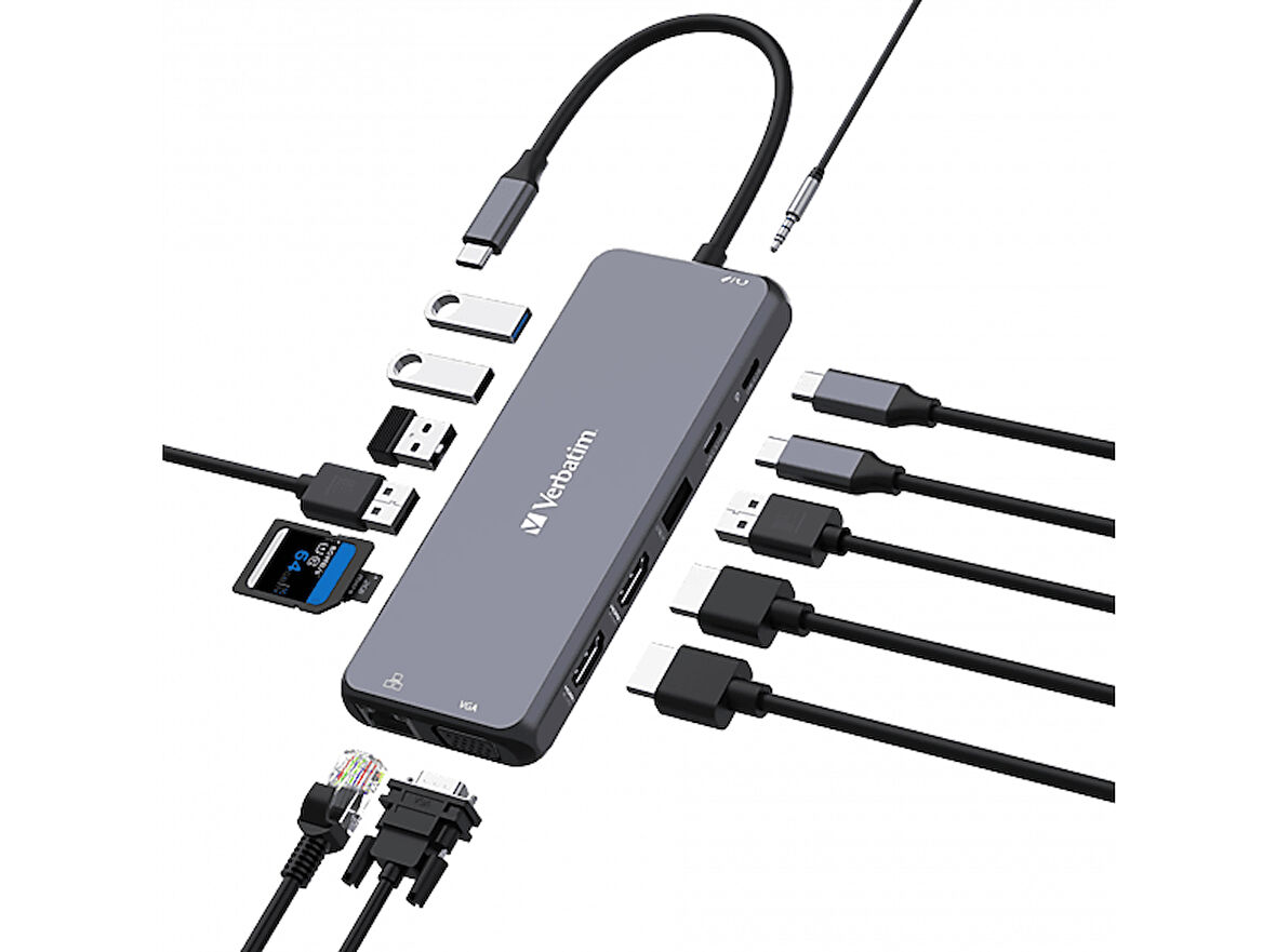 VERBATIM 32154 USB-C Pro Multiport Hub 14 Port CMH-14 USB Çoklayıcı