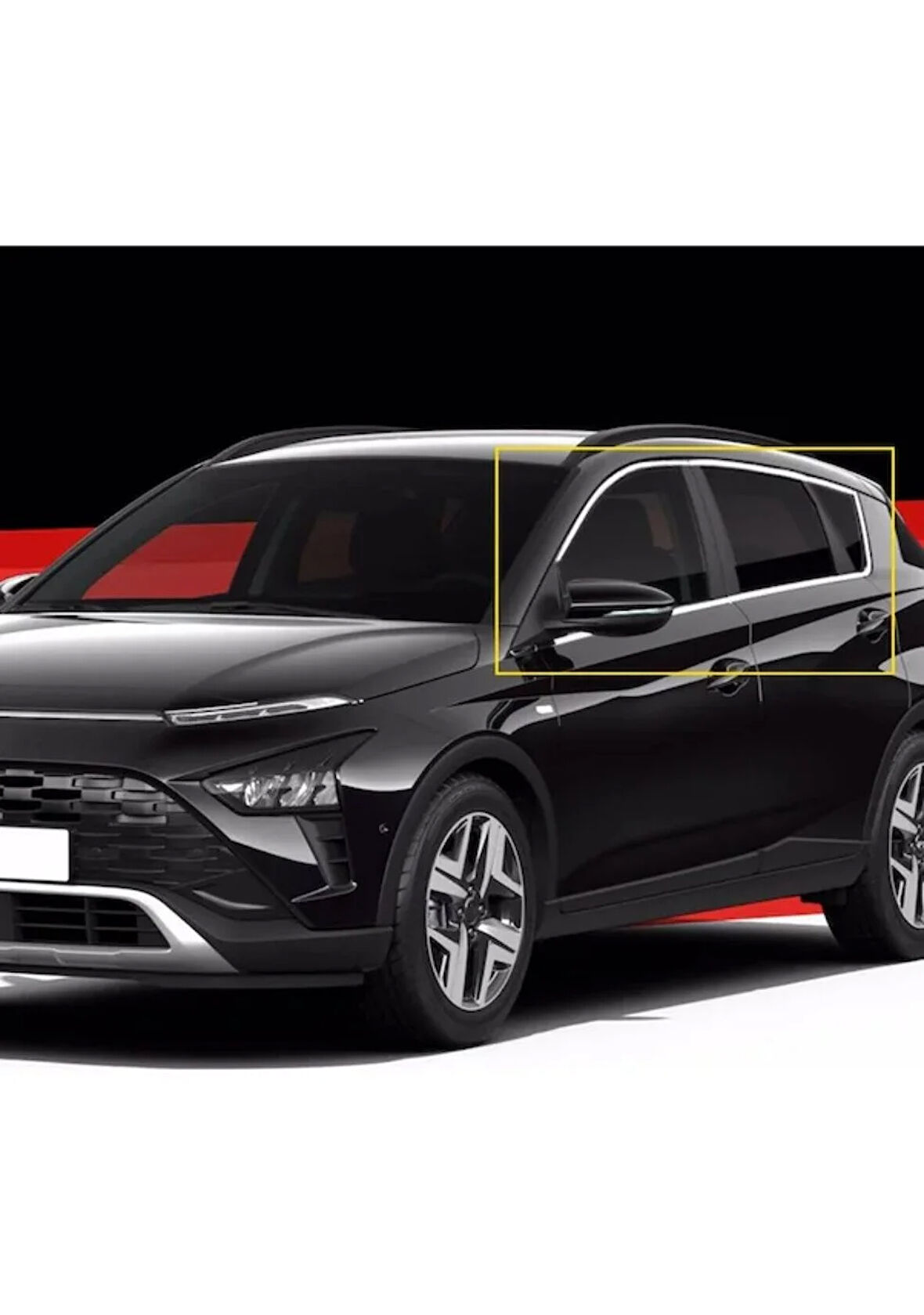 Hyundai Bayon Krom Cam Çerçevesi TamTur 2021 Sonrası Uyumlu