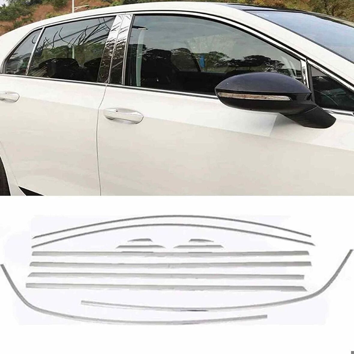 Vw Golf 8 Krom Cam Çerçeve Çıtası 2020 sonrası