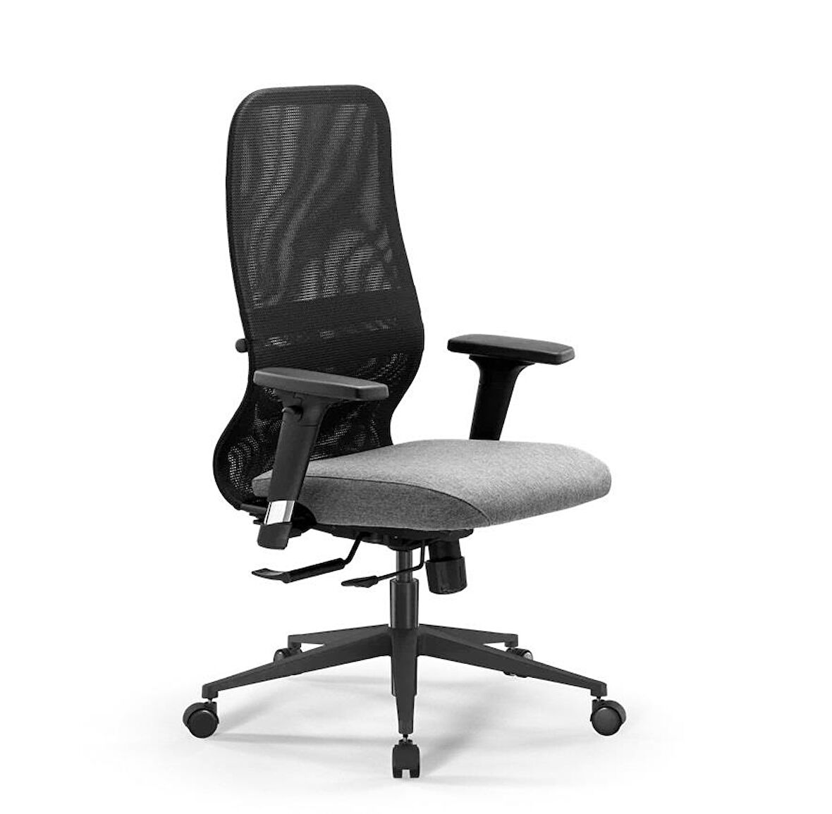 Ergolife SynchroSit 8 Ergonomik Fileli Ofis Koltuğu / Çalışma Sandalyesi - 297.D.1.2F3 Açık Gri-Siyah