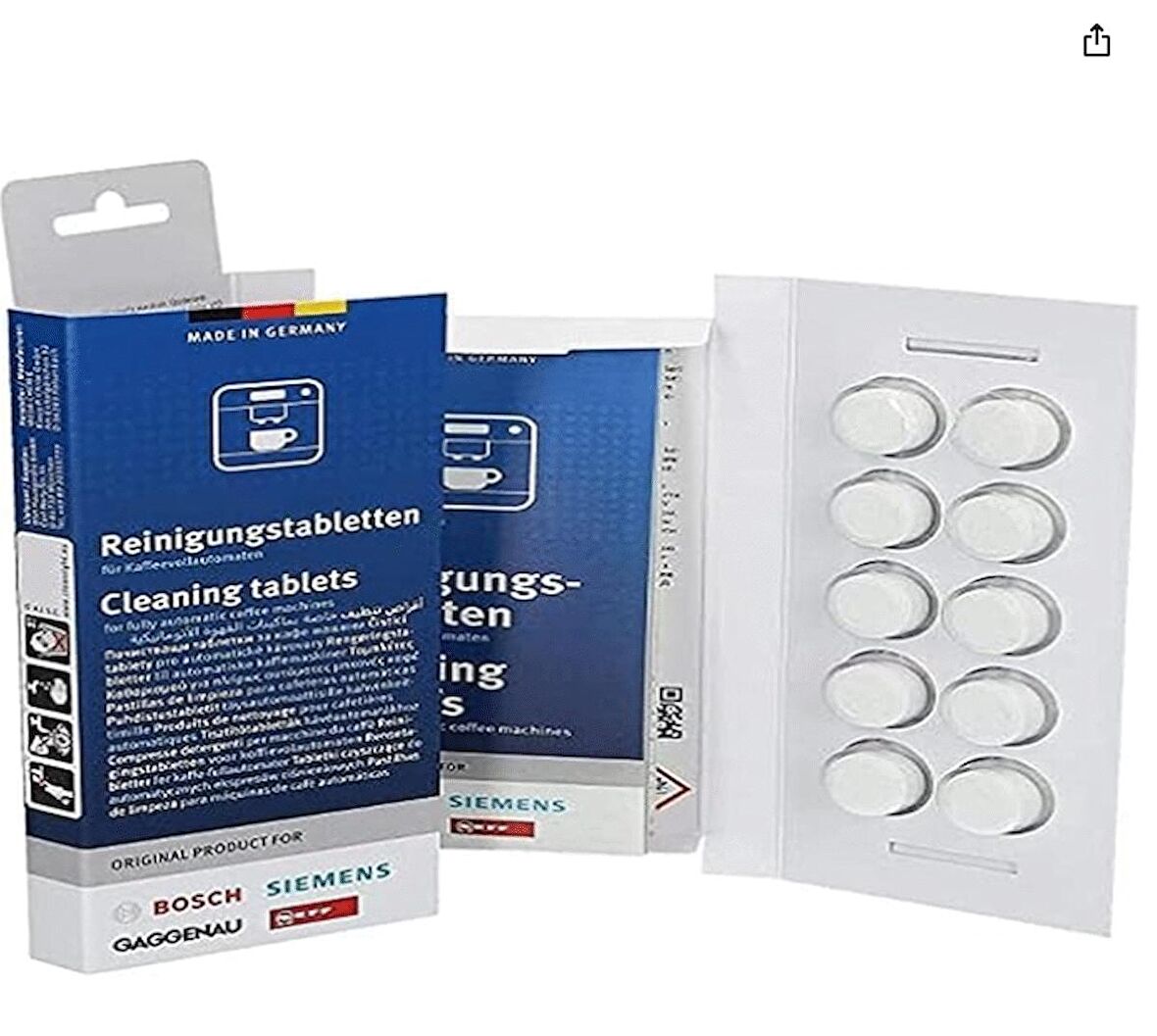 Bosch Siemens Kahve Espresso Makinesi Temizleme Tableti 10'Lu