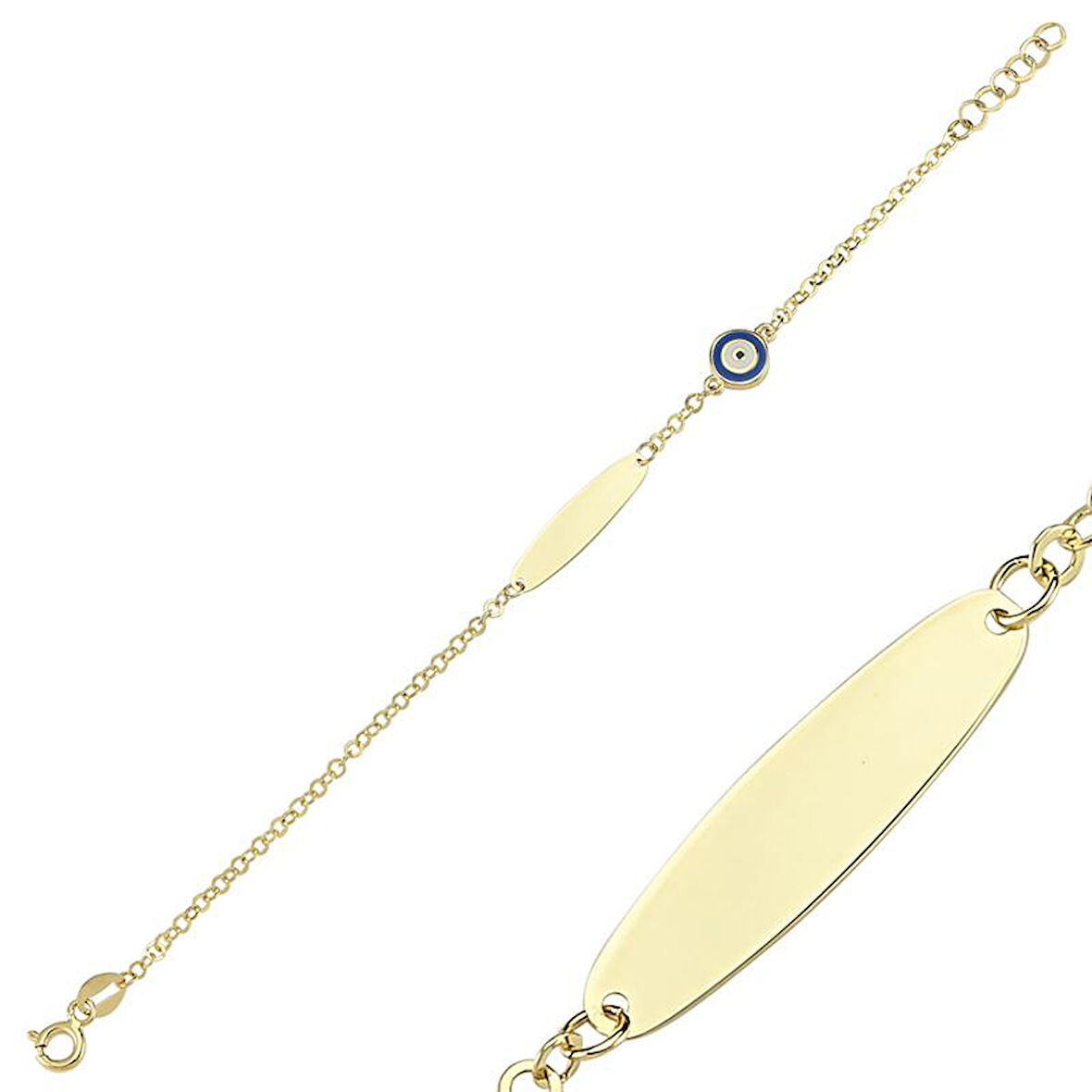 Nazarlıklı Altın Çocuk Künye - 14K