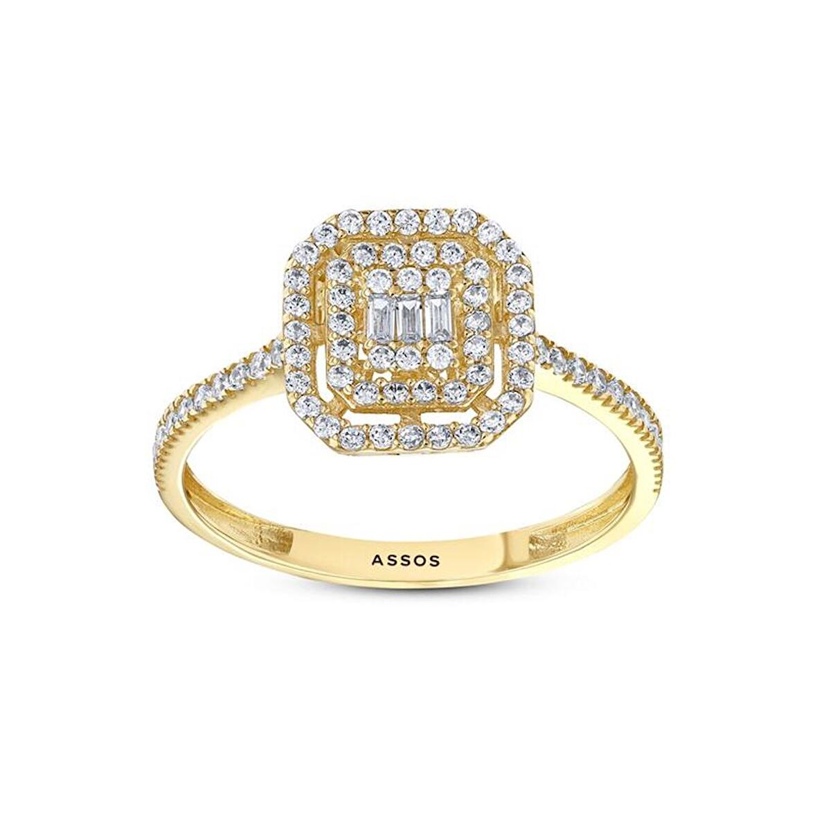 Baget Taşlı Altın Yüzük