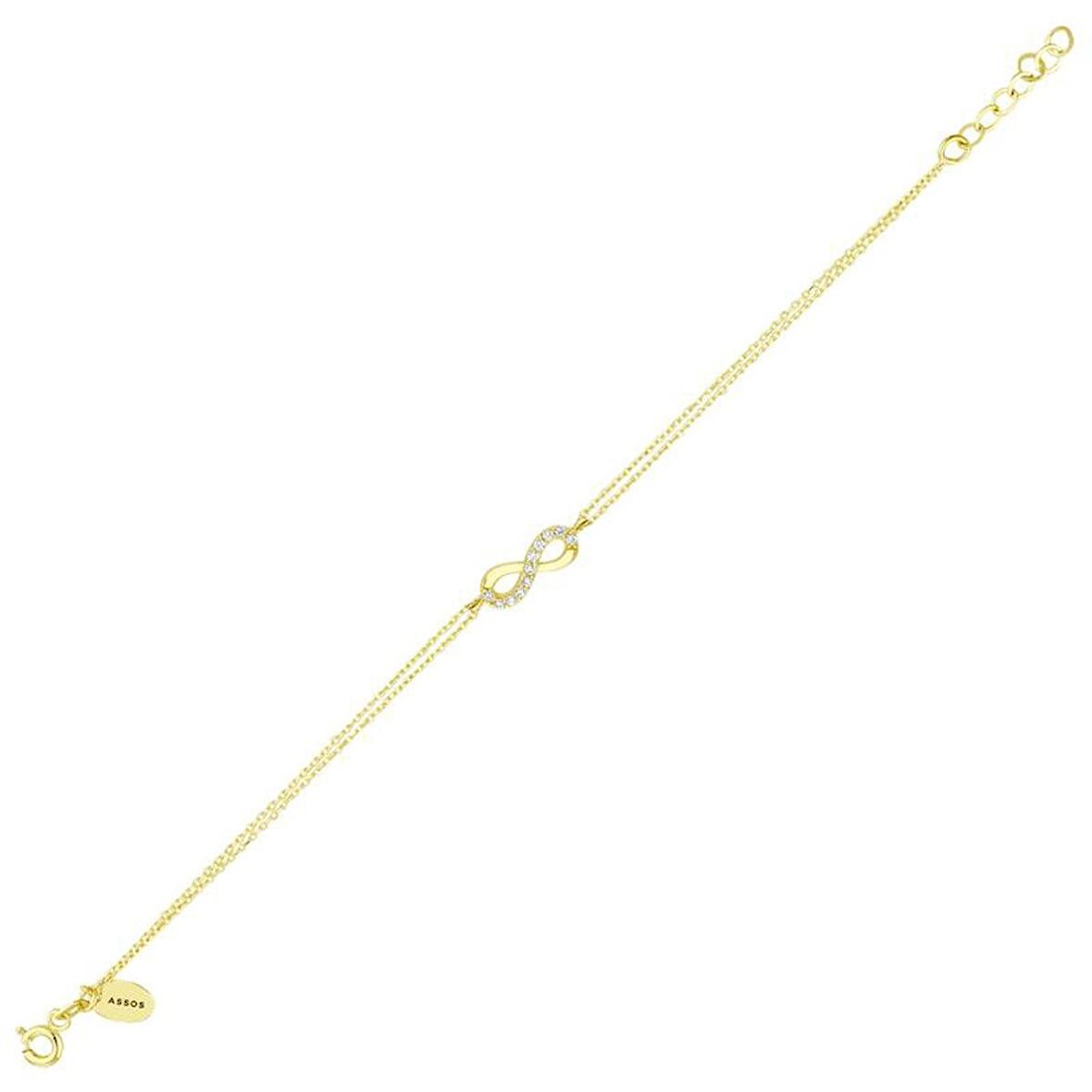 Sonsuzluk Taşlı Altın Bileklik