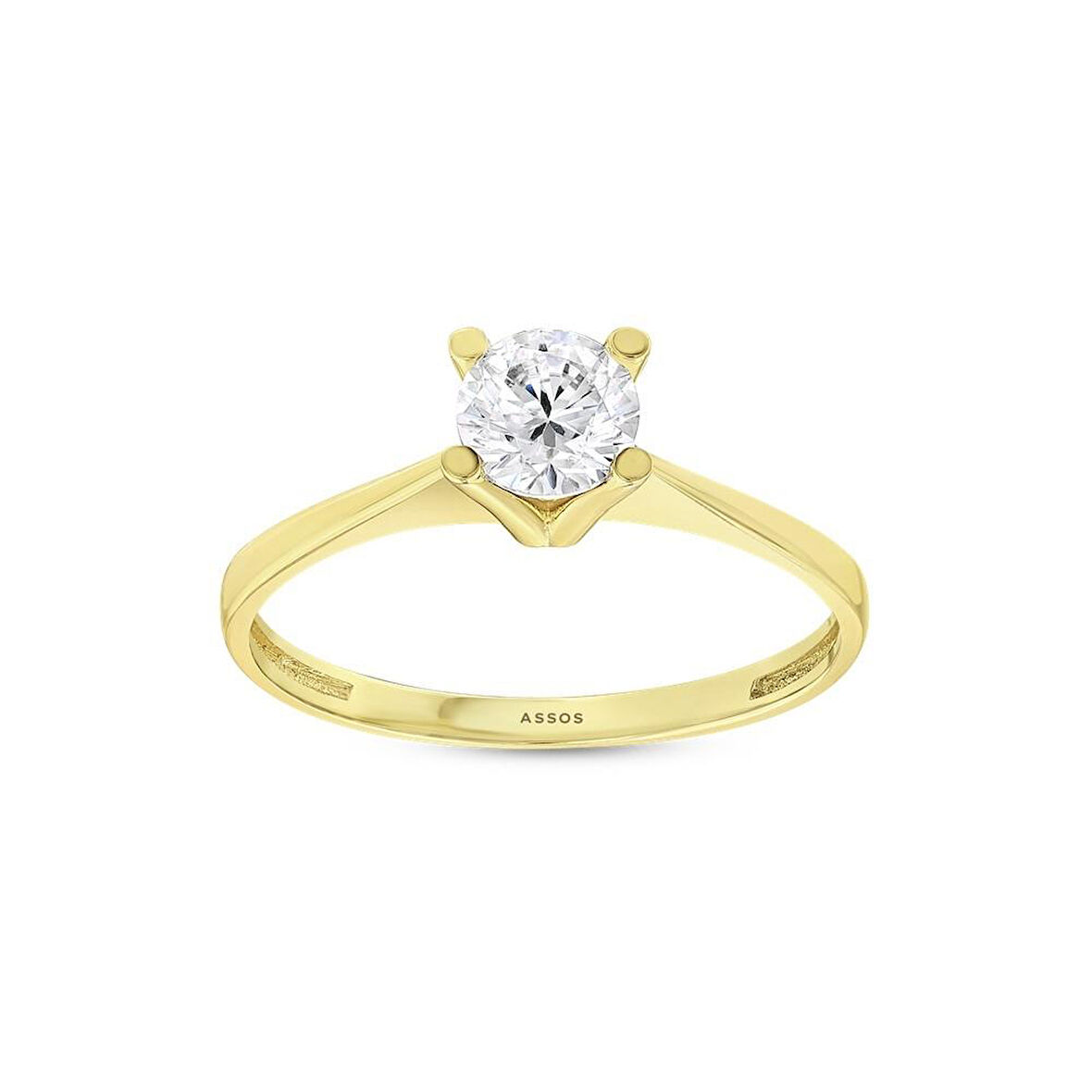 Altın Tektaş Yüzük - 14K - 1.42gr