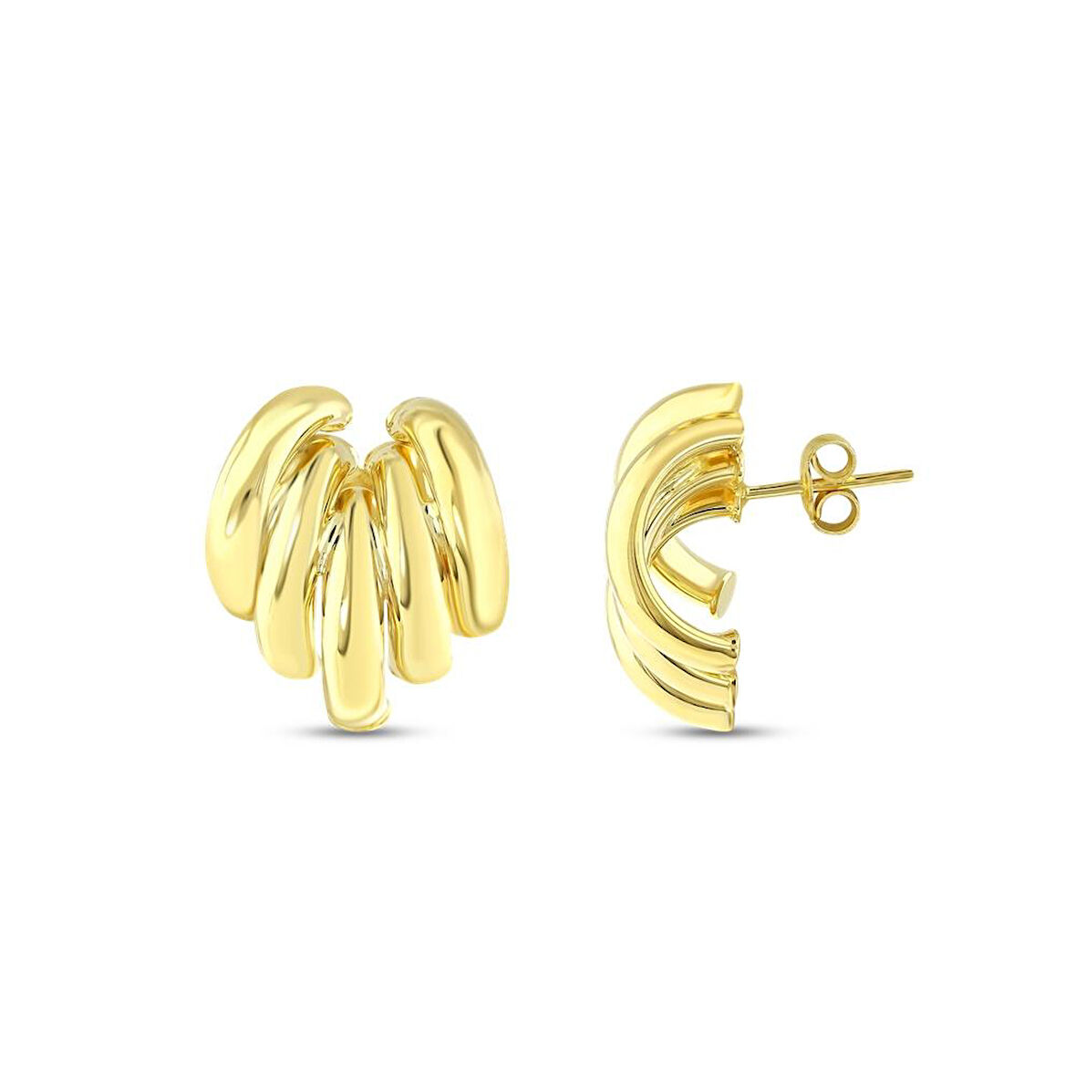 Tasarım Altın Küpe - 14K - 2.51gr