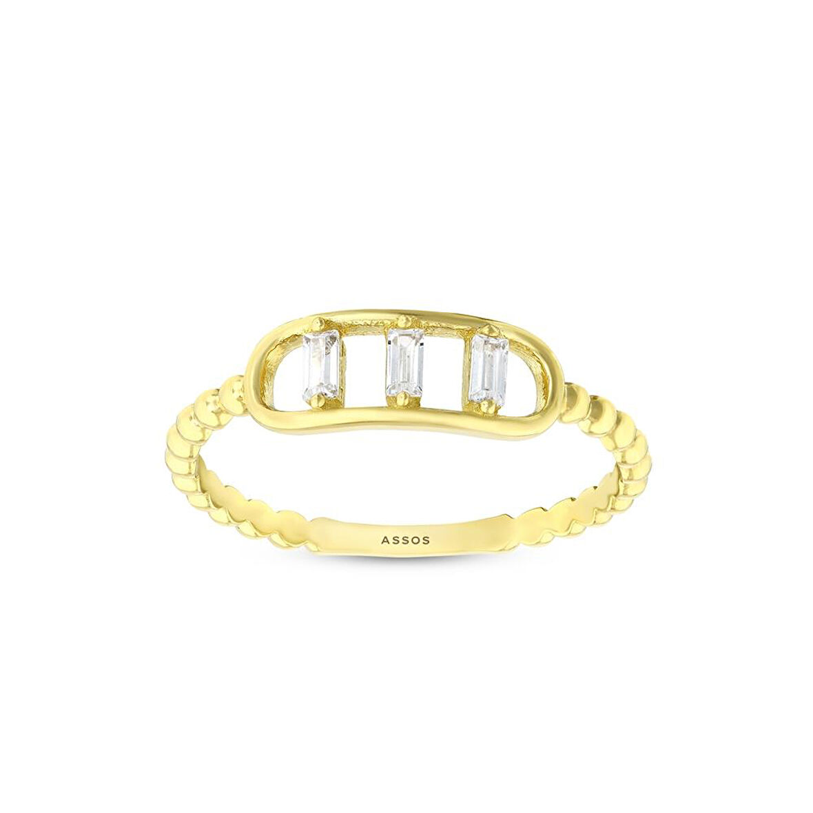 Taşlı Tasarım Altın Yüzük