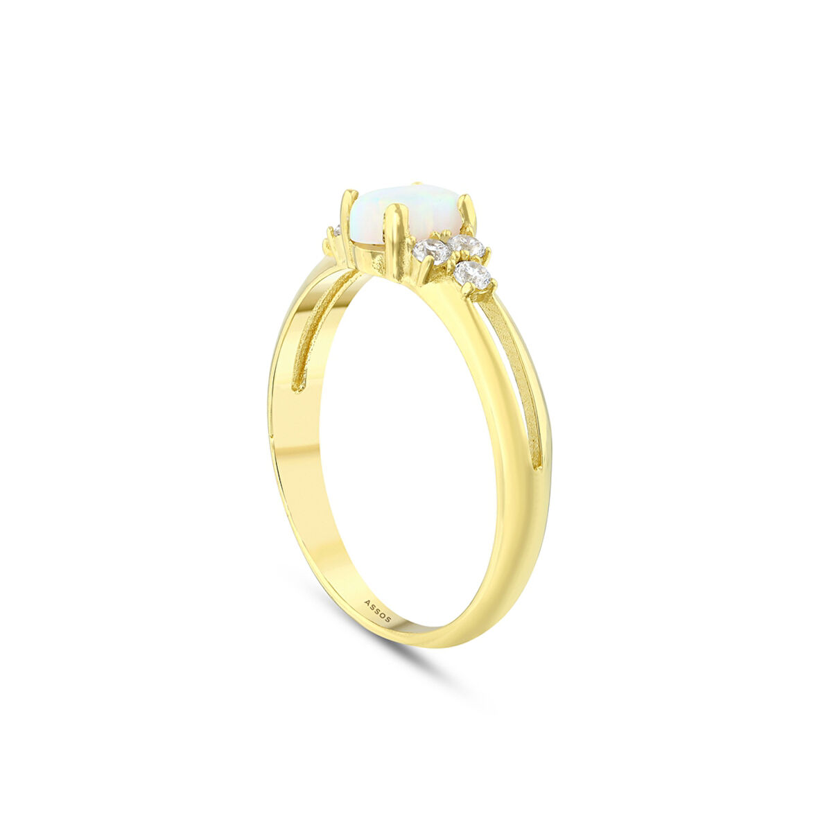 Taşlı Tasarım Altın Yüzük