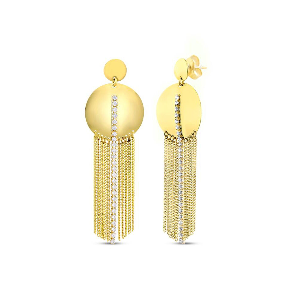 Altın Sallantılı Küpe - 14K - 5.86gr