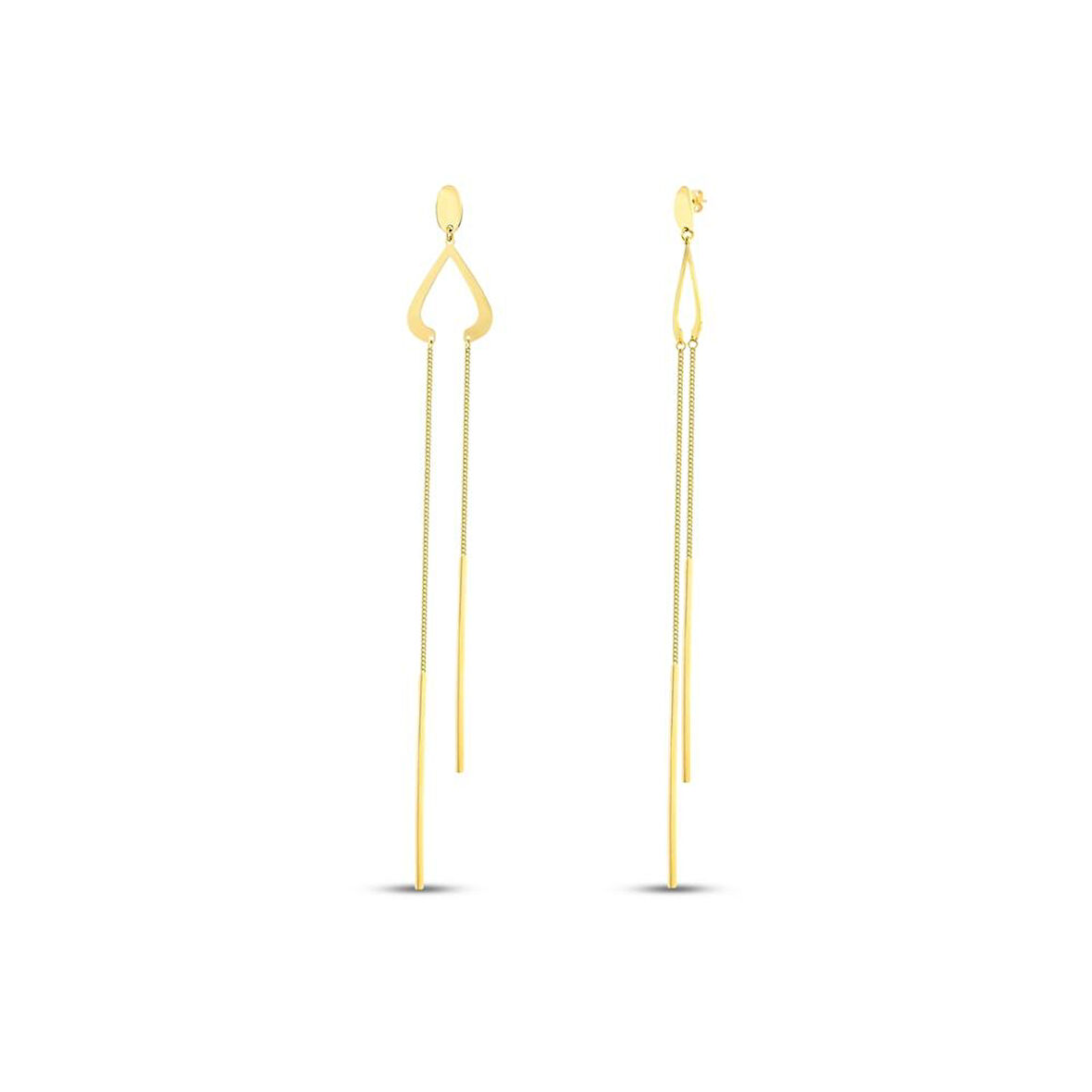 Tasarım Altın Küpe - 14K - 5.72gr