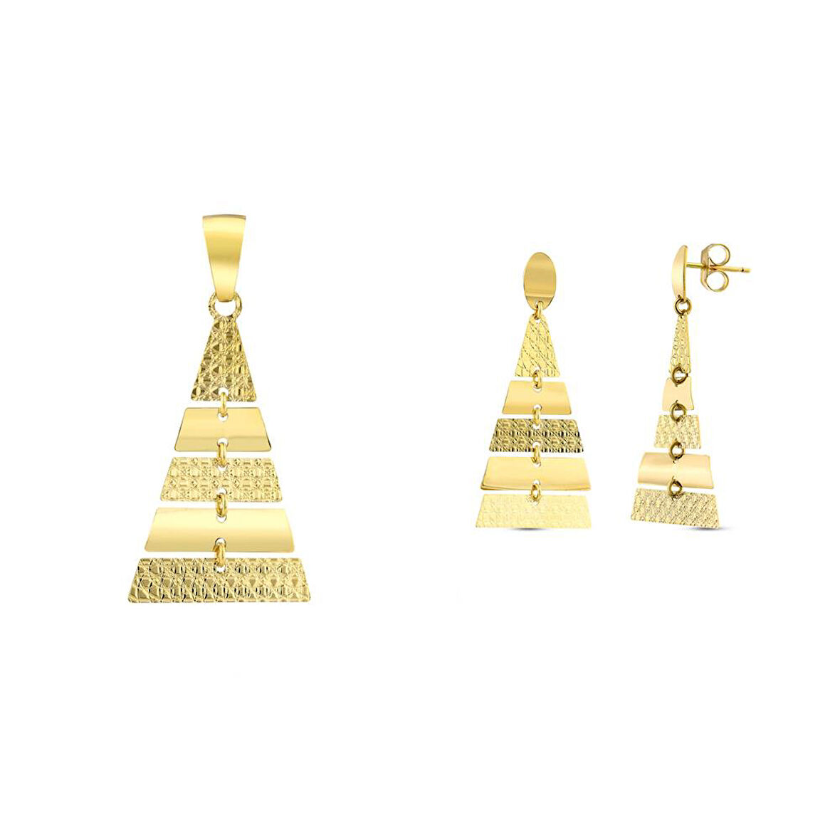 Tasarım Altın Set - 14K - 5.76gr
