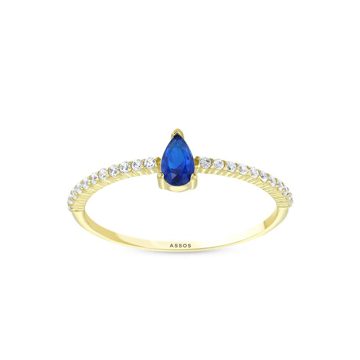 Renkli Taşlı Altın Yüzük - 14K - 0.94gr