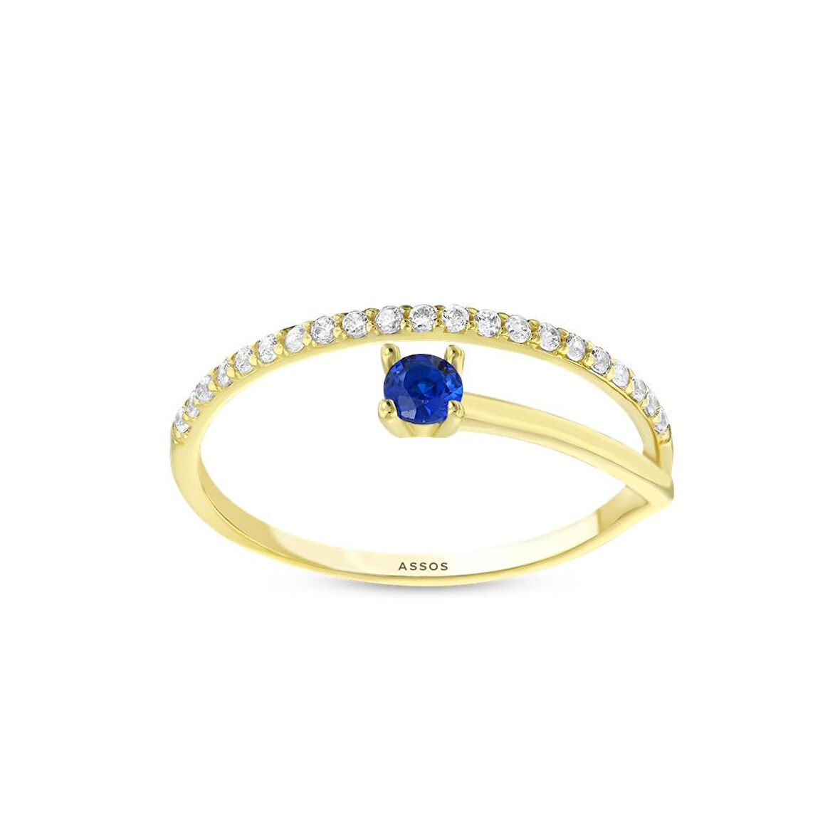 Renkli Taşlı Altın Yüzük - 14K - 1.21gr