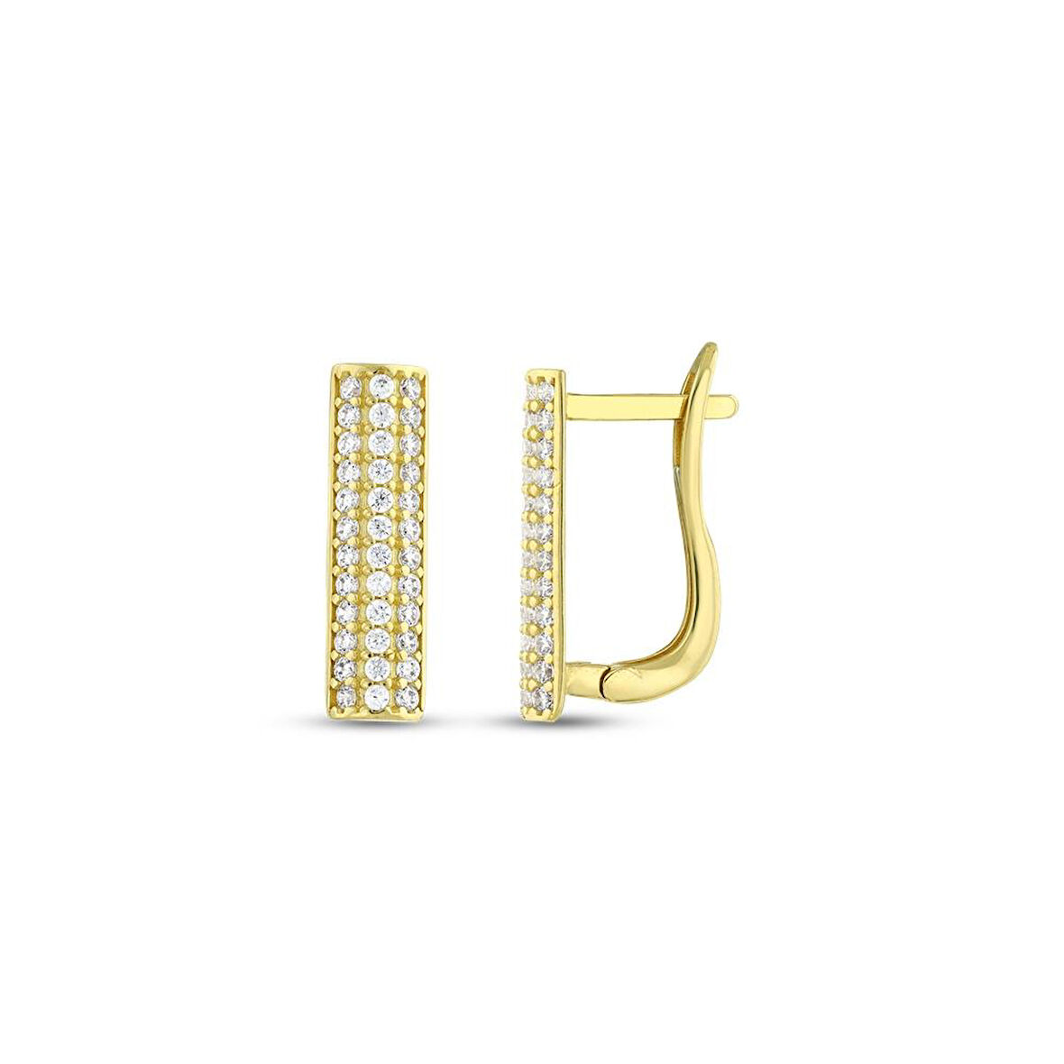 Altın Tasarım Küpe - 14K - 2.02gr