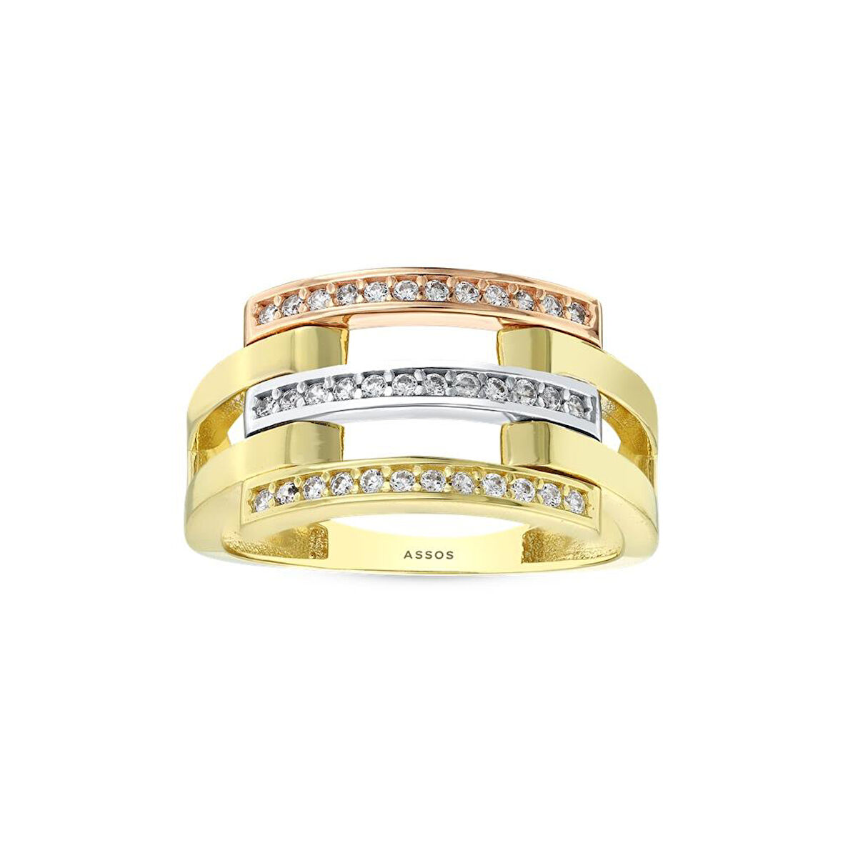 Tasarım Altın Yüzük - 14K - 3.38gr