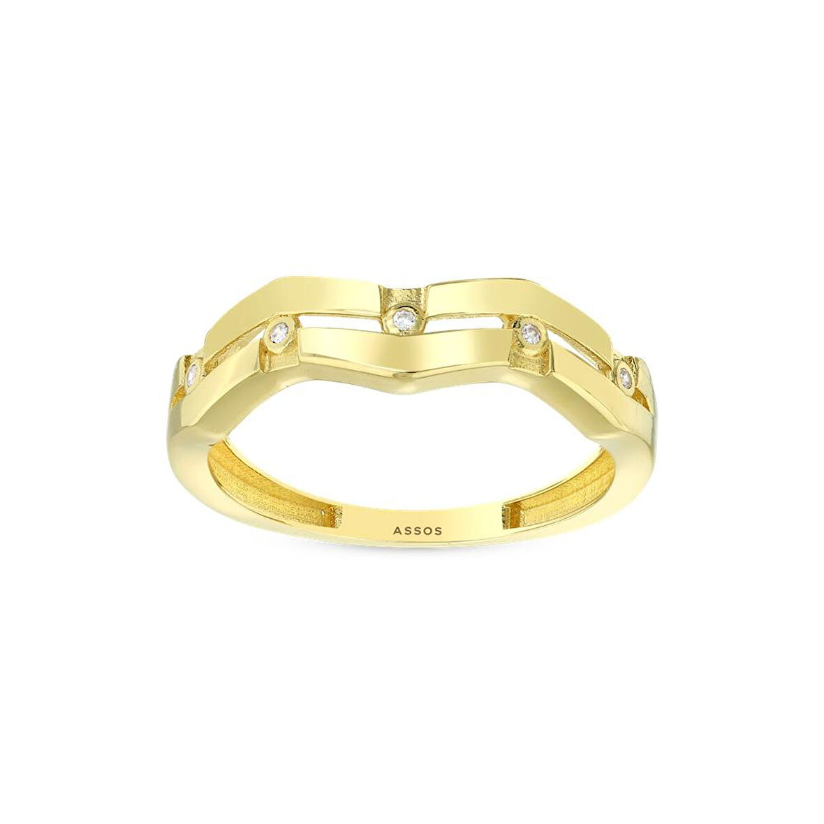 Tasarım Altın Yüzük - 14K - 1.83gr
