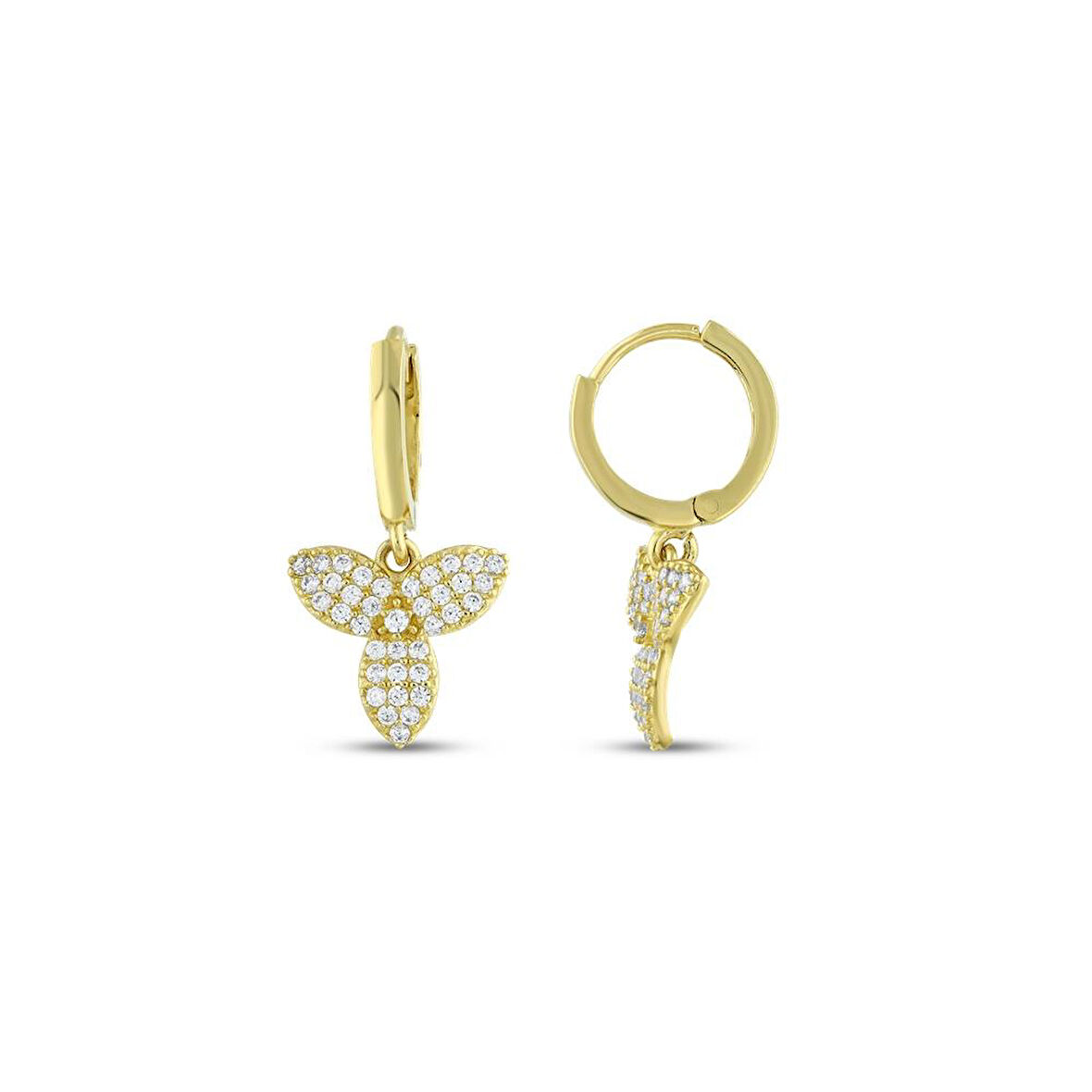 Altın Tasarım Küpe - 14K - 2.54gr