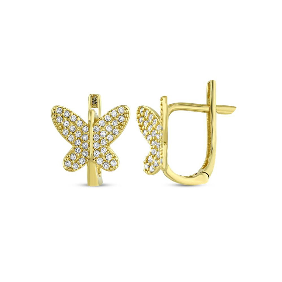 Altın Kelebek Küpe - 14K - 2.28gr