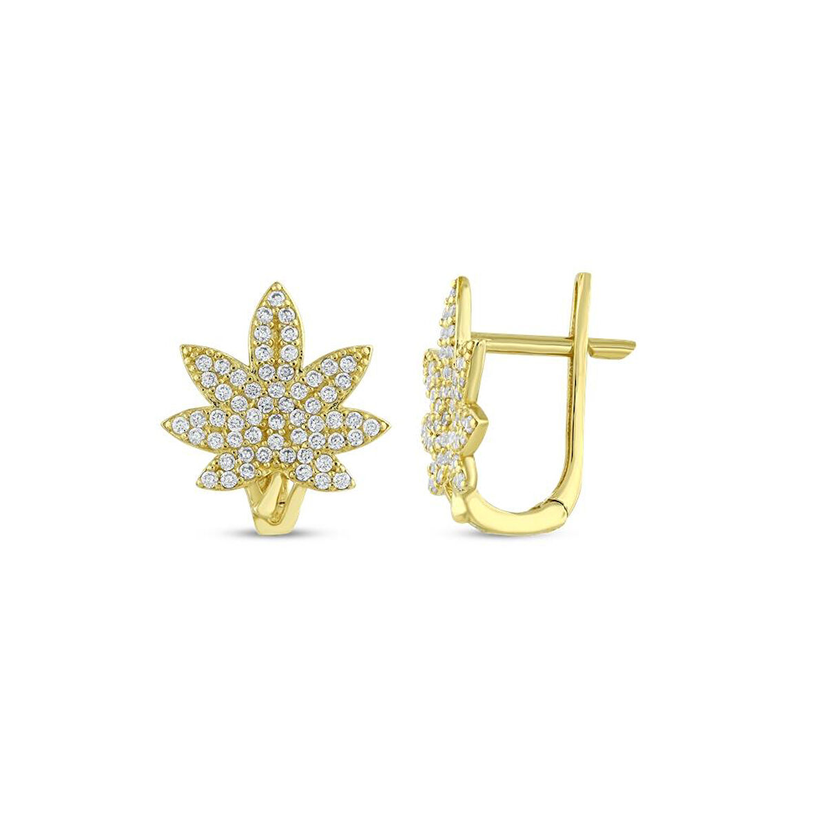 Altın Tasarım Küpe - 14K - 2.85gr