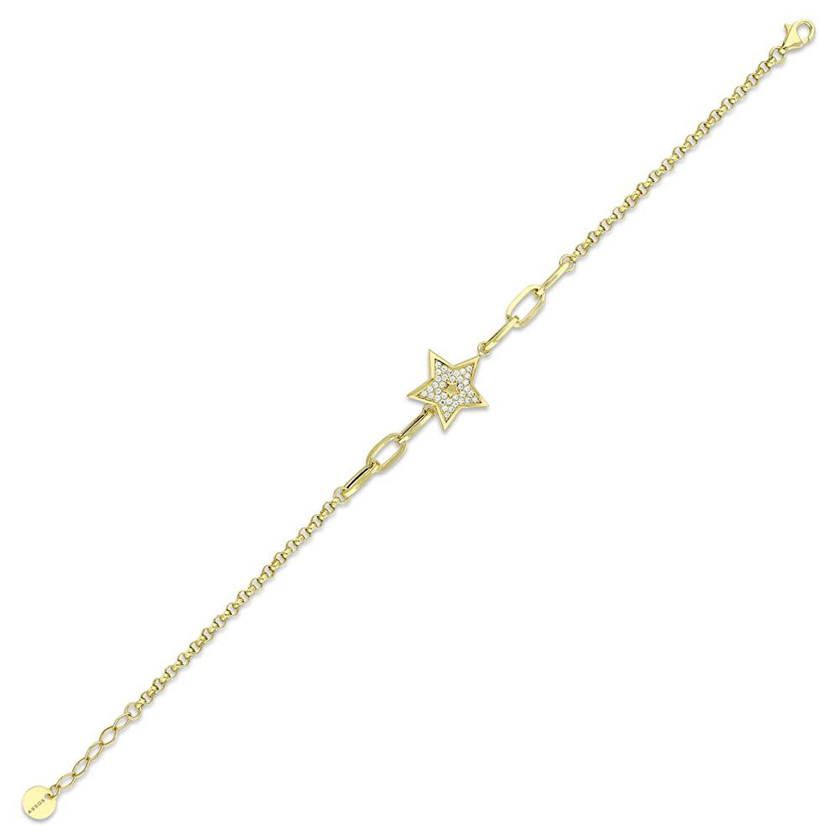 Yıldız Figürlü Altın Bileklik - 14K - 2.78gr