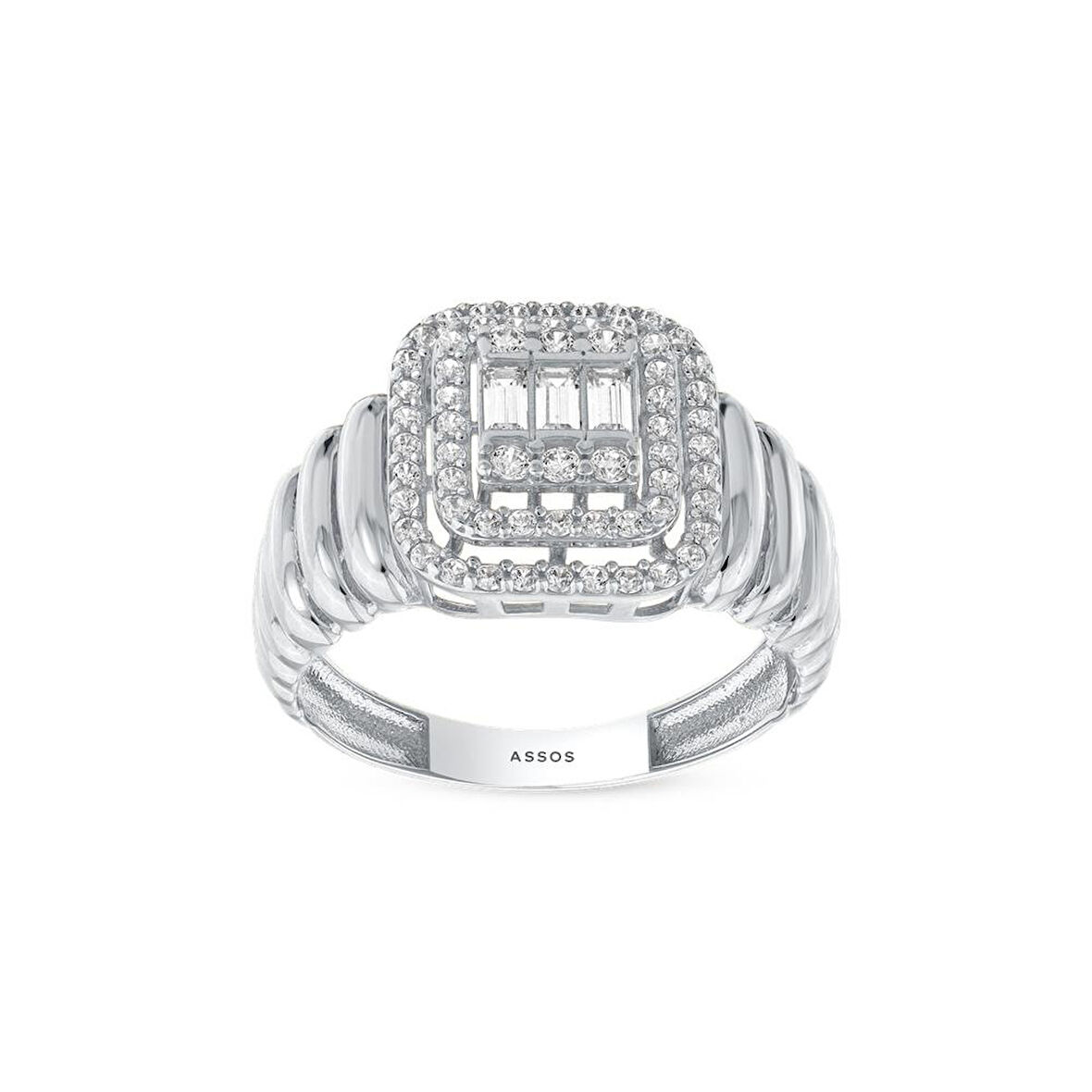 Baget Taşlı Altın Yüzük - 14K - 2.77gr