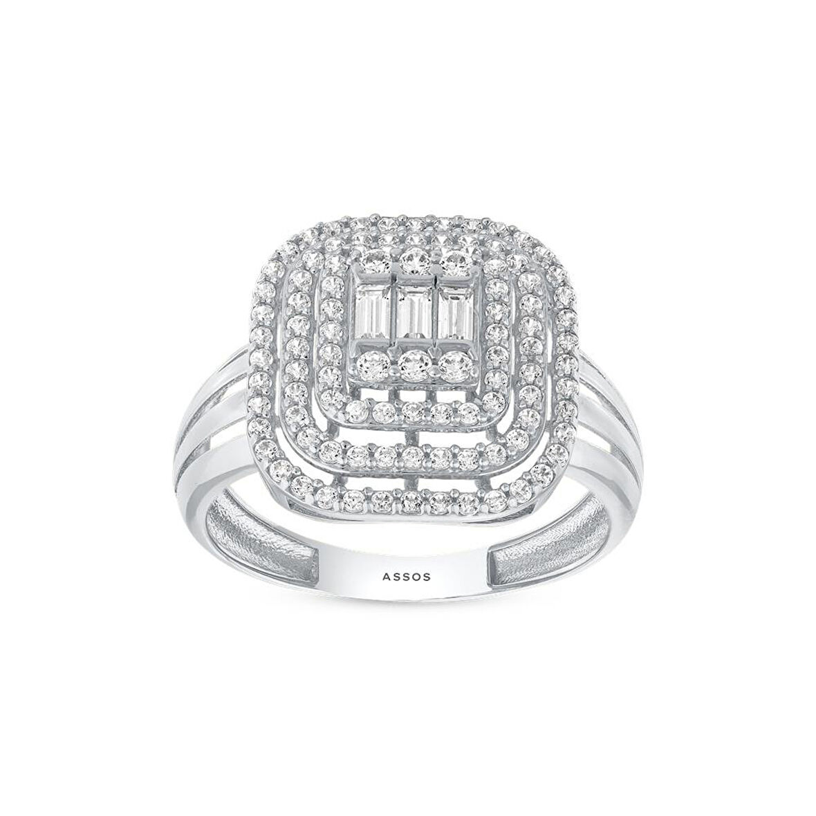 Baget Taşlı Altın Yüzük - 14K - 2.88gr