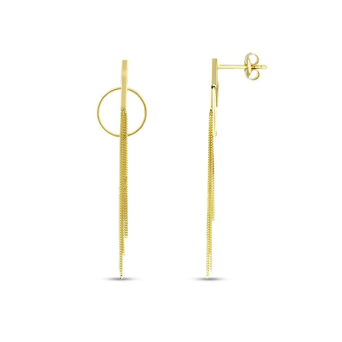 Tasarım Altın Küpe - 14K - 3.66gr