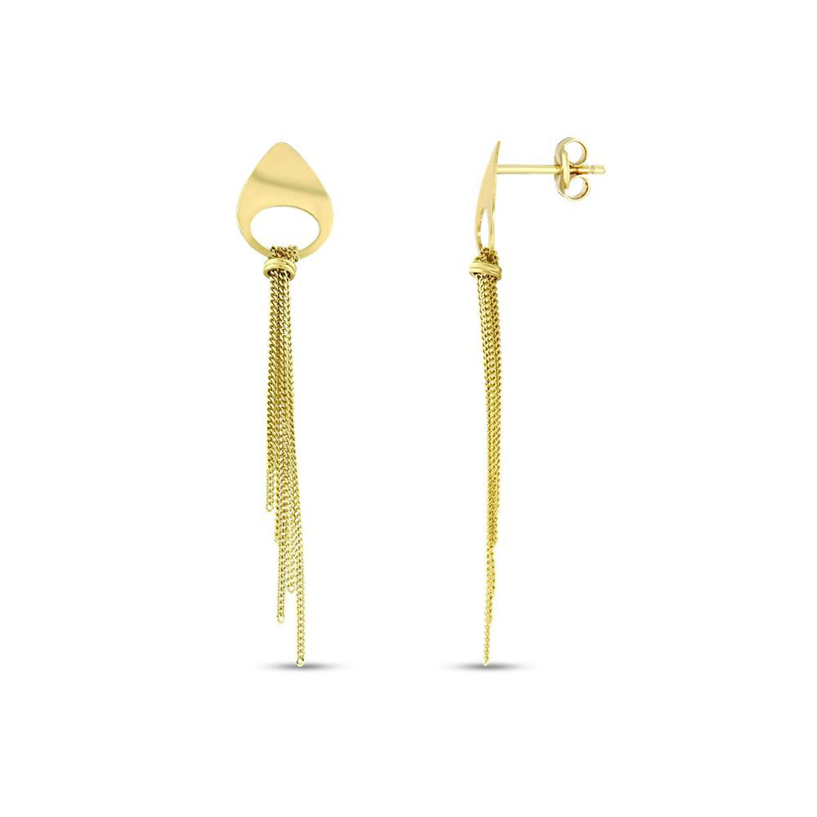 Tasarım Altın Küpe - 14K - 3.62gr