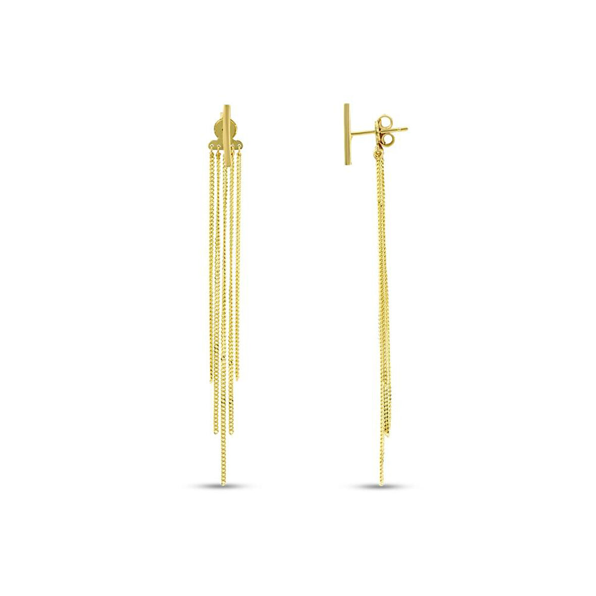 Tasarım Altın Küpe - 14K - 2.99gr