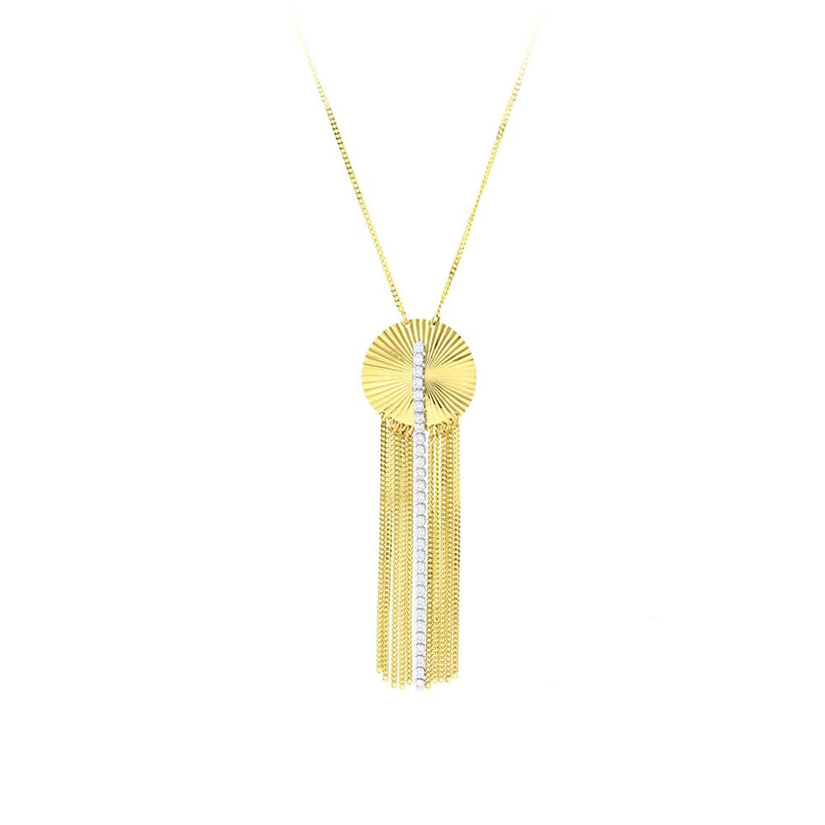 Tasarım Altın Kolye - 14K - 5.08gr
