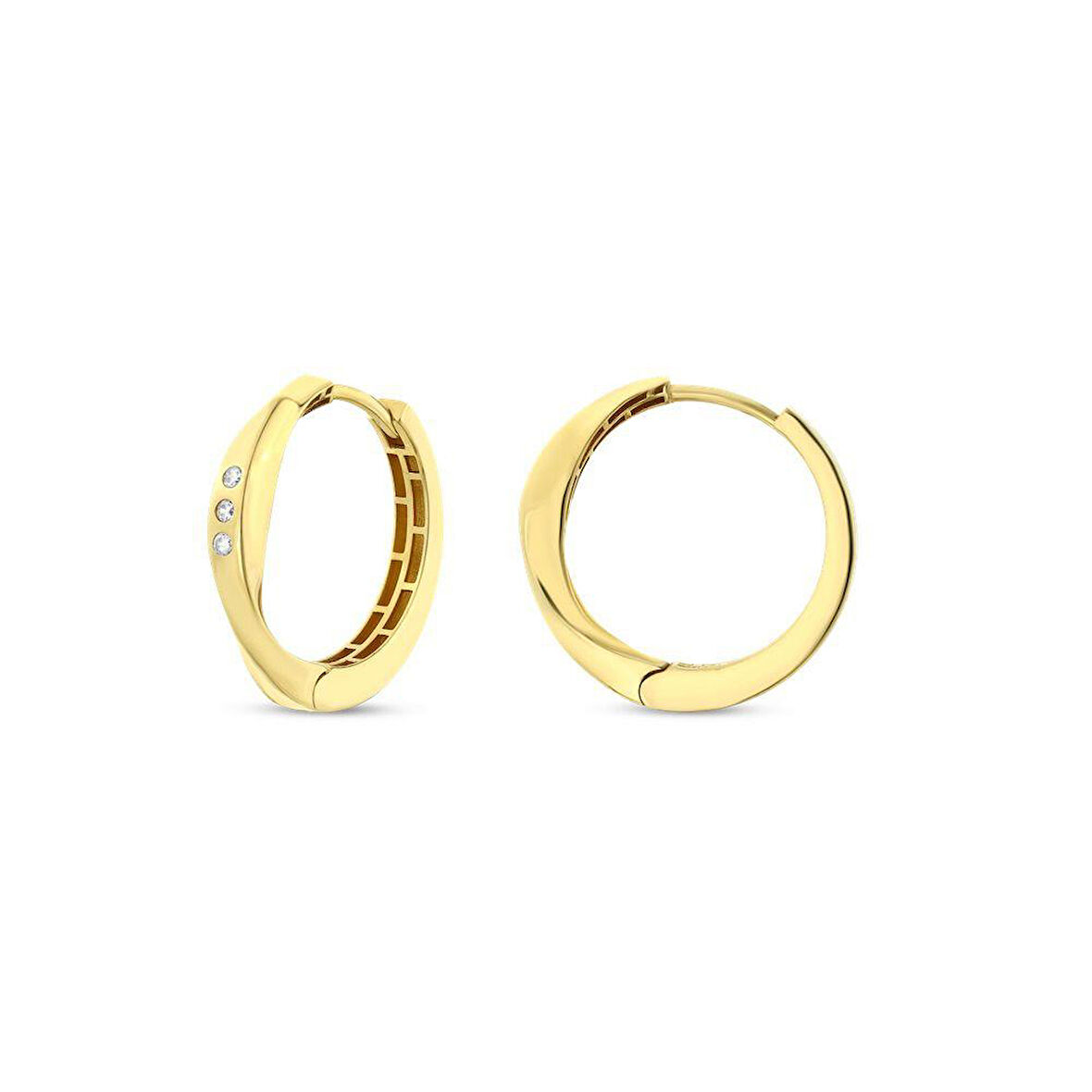 Altın Halka Küpe - 14K - 2.65gr