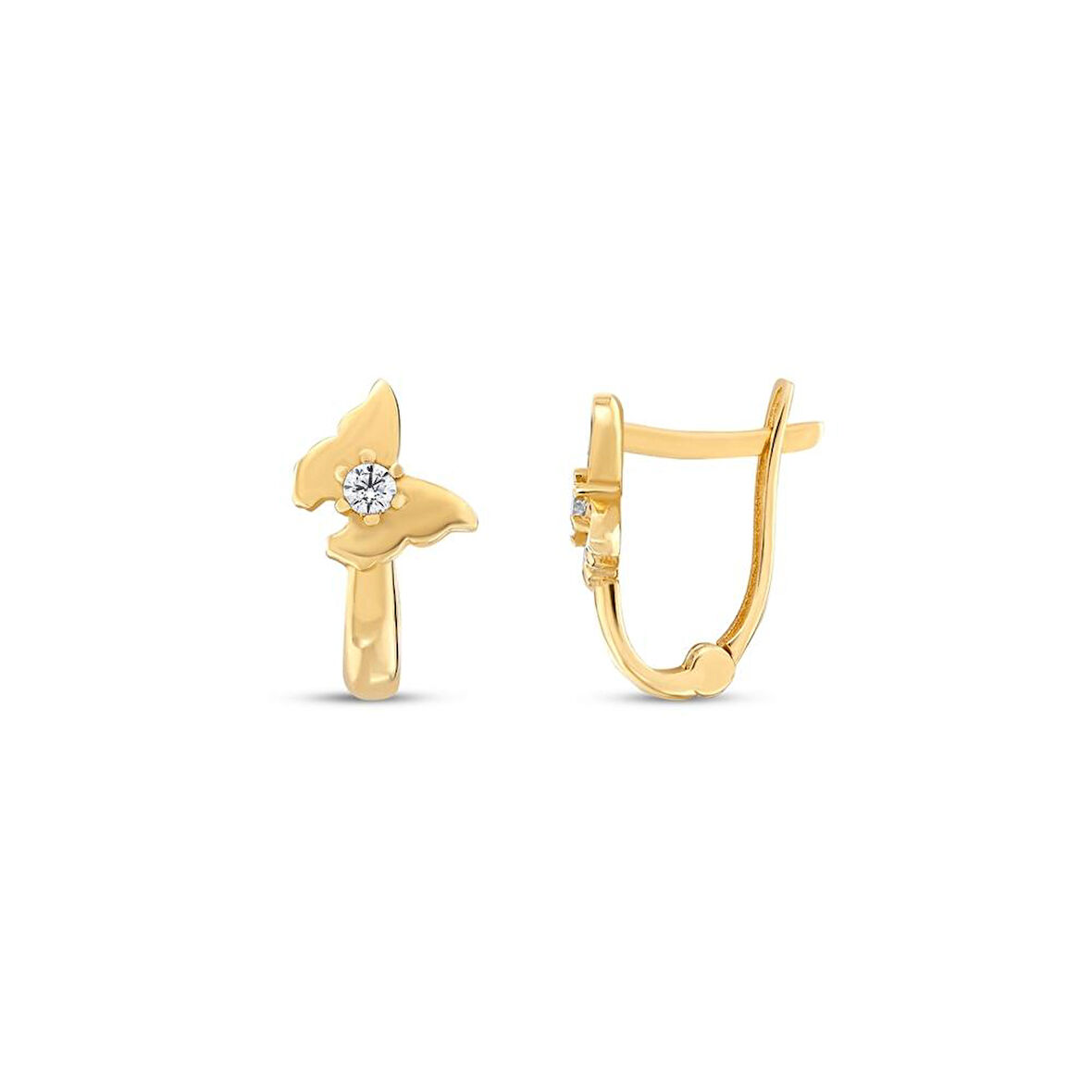 Kelebek Figürlü Altın Çocuk Küpe - 14K - 1.23gr