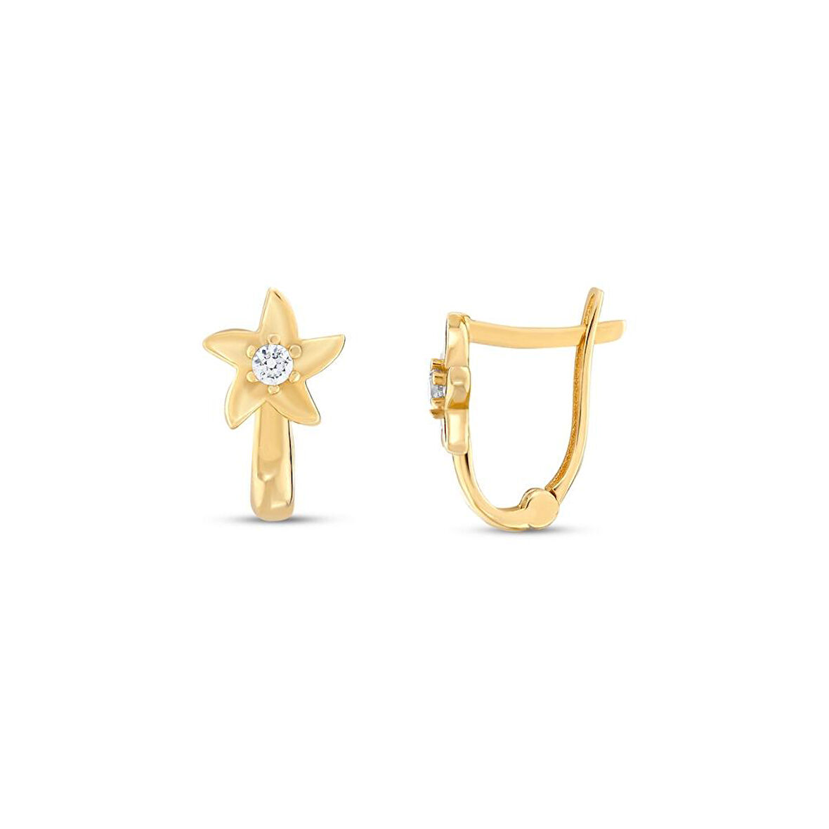 Yıldız Figürlü Altın Çocuk Küpe - 14K - 1.22gr
