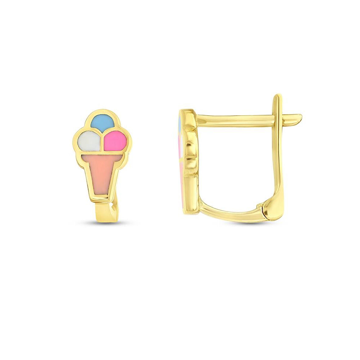 Figürlü Altın Çocuk Küpe - 14K - 1.31gr