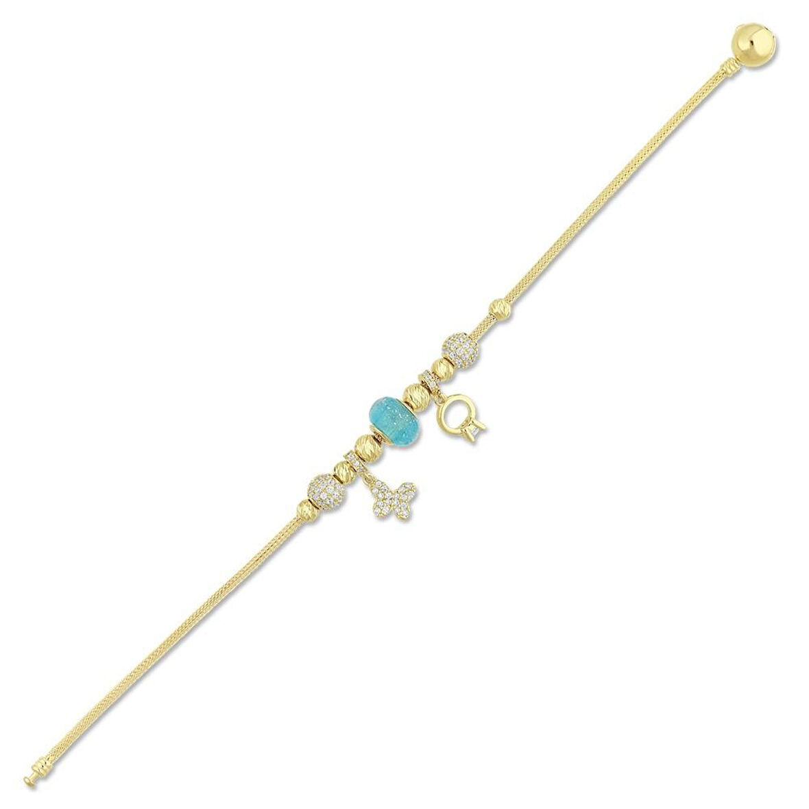 Altın Charm Bileklik - 14K - 8.33gr