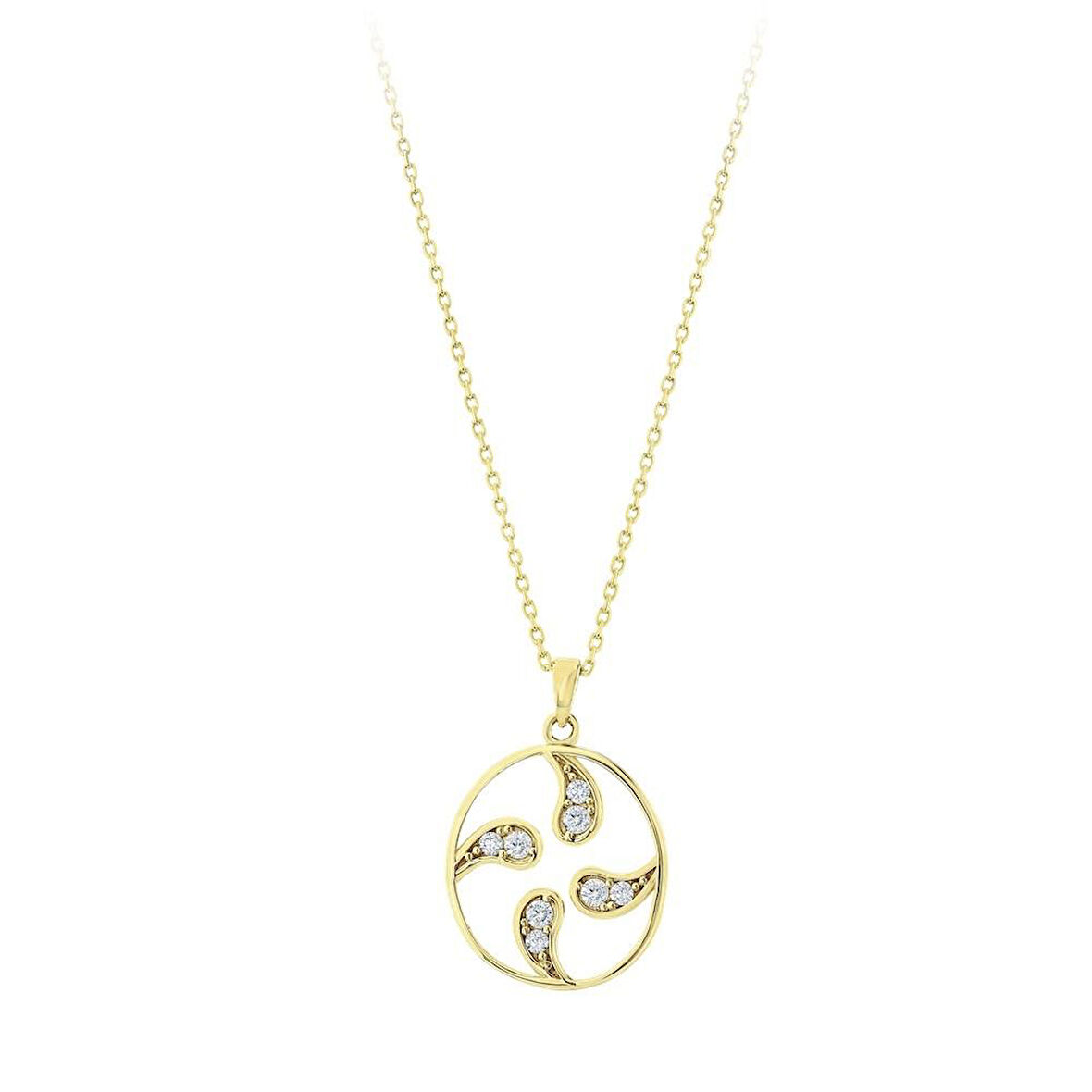 Tasarım Altın Kolye - 14K - 2.02gr