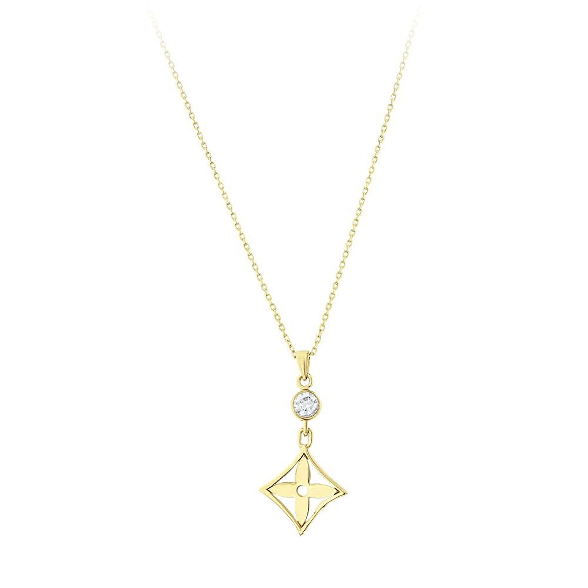 Tasarım Altın Kolye - 14K - 1.57gr