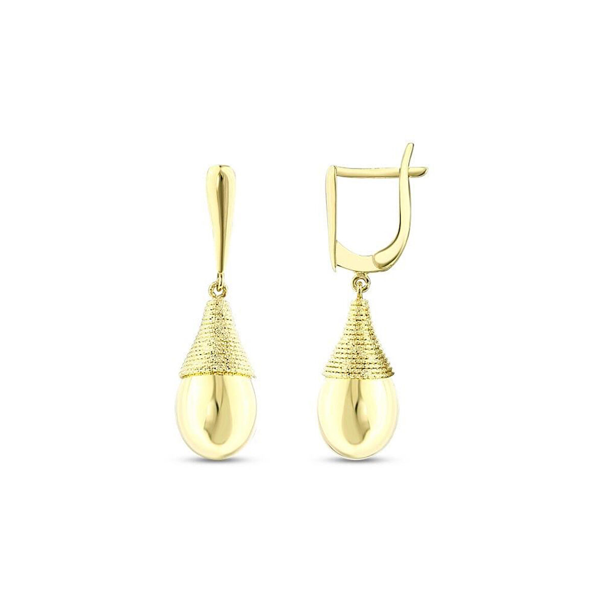 Tasarım Altın Küpe - 14K - 6.29gr