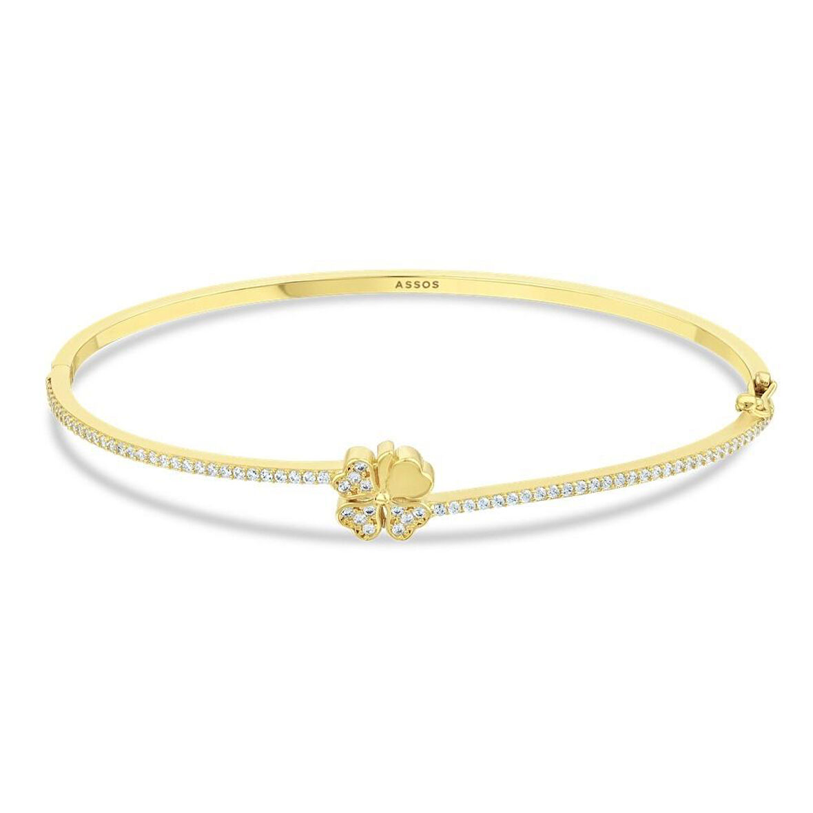 Yonca Figürlü Altın Kelepçe - 14K - 4.48gr