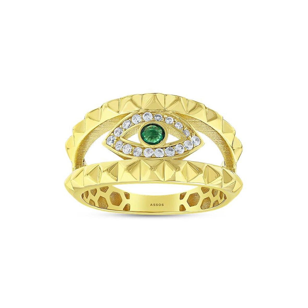 Göz Figürlü Altın Yüzük - 14K - 3.62gr