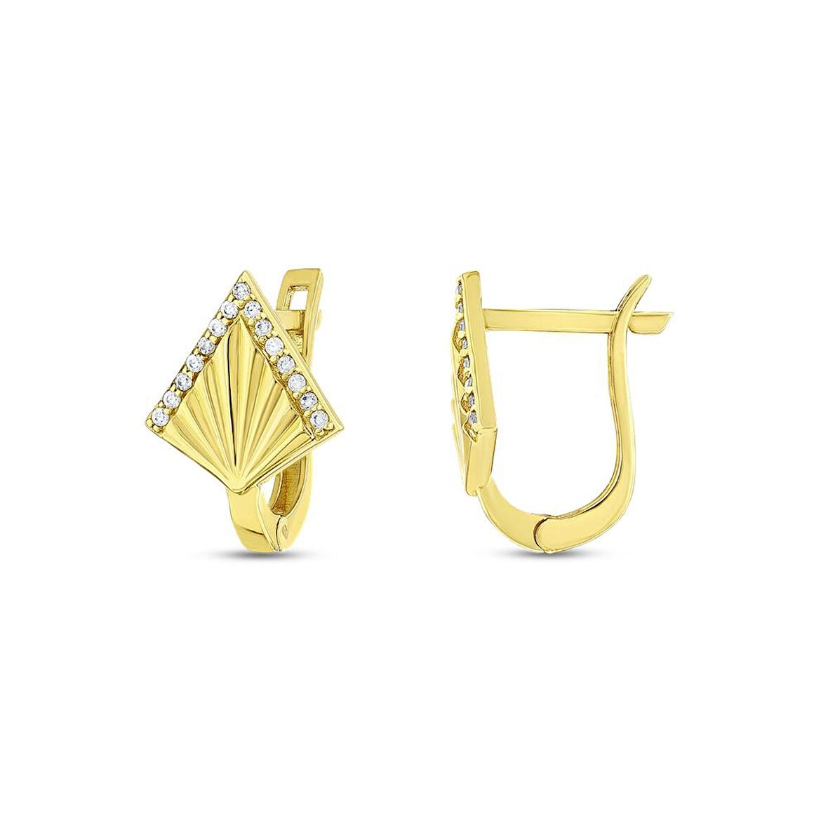 Tasarım Altın Küpe - 14K - 2.11gr