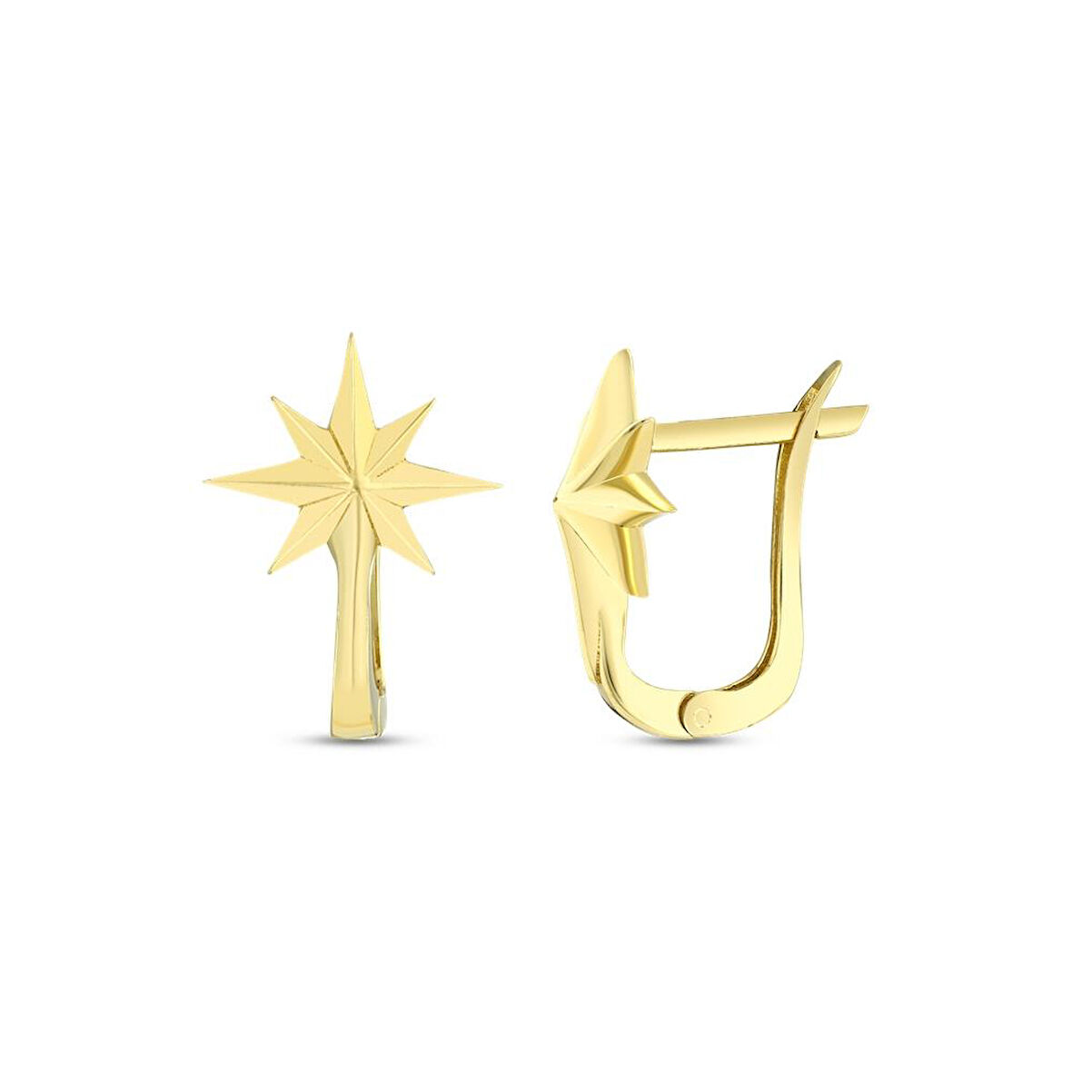 Kutup Yıldızı Altın Küpe - 14K - 2.16gr