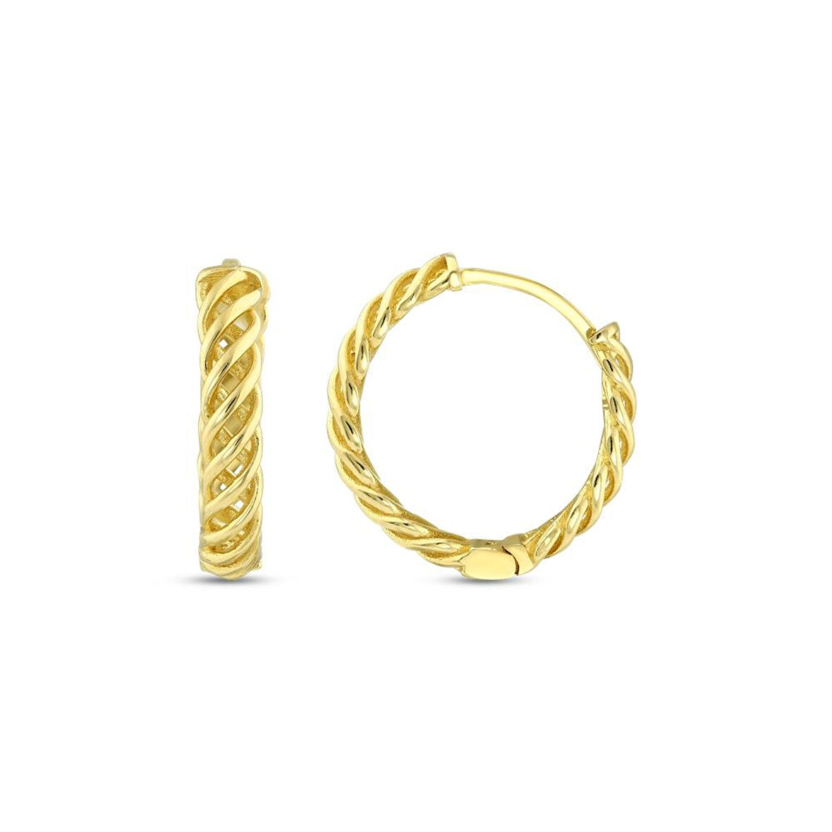 Altın Halka Küpe - 14K - 2.92gr