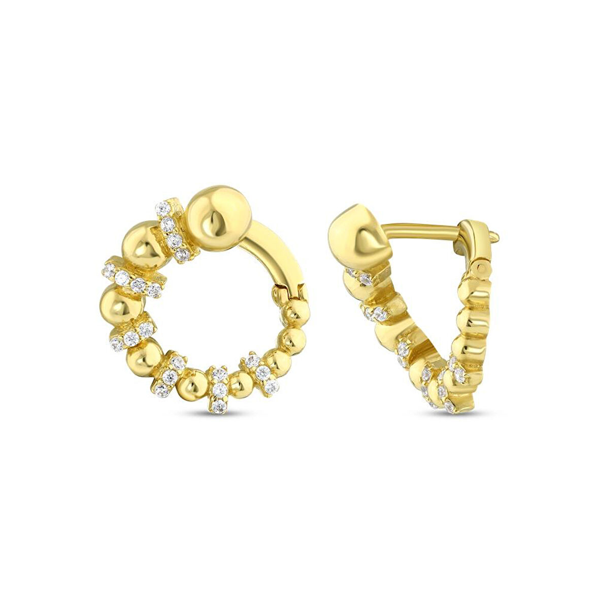 Tasarım Altın Küpe - 14K - 3.83gr