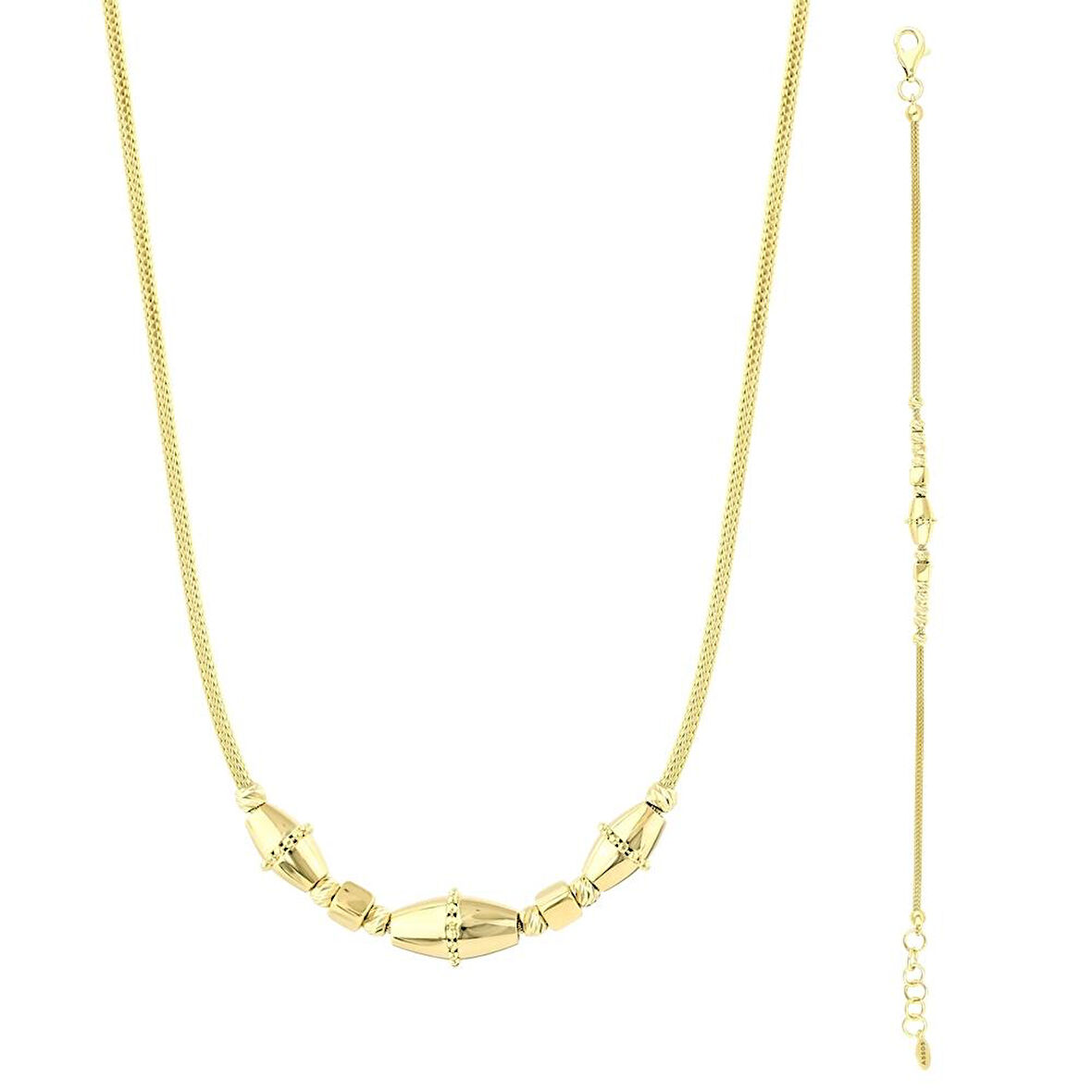 Tasarım Altın Set - 14K - 3.64gr