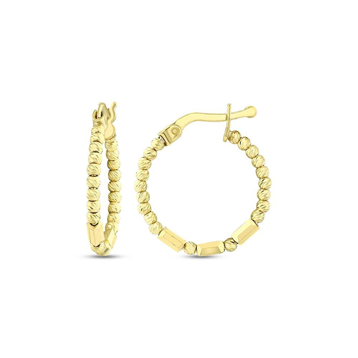 Altın Halka Küpe - 14K - 2.65gr