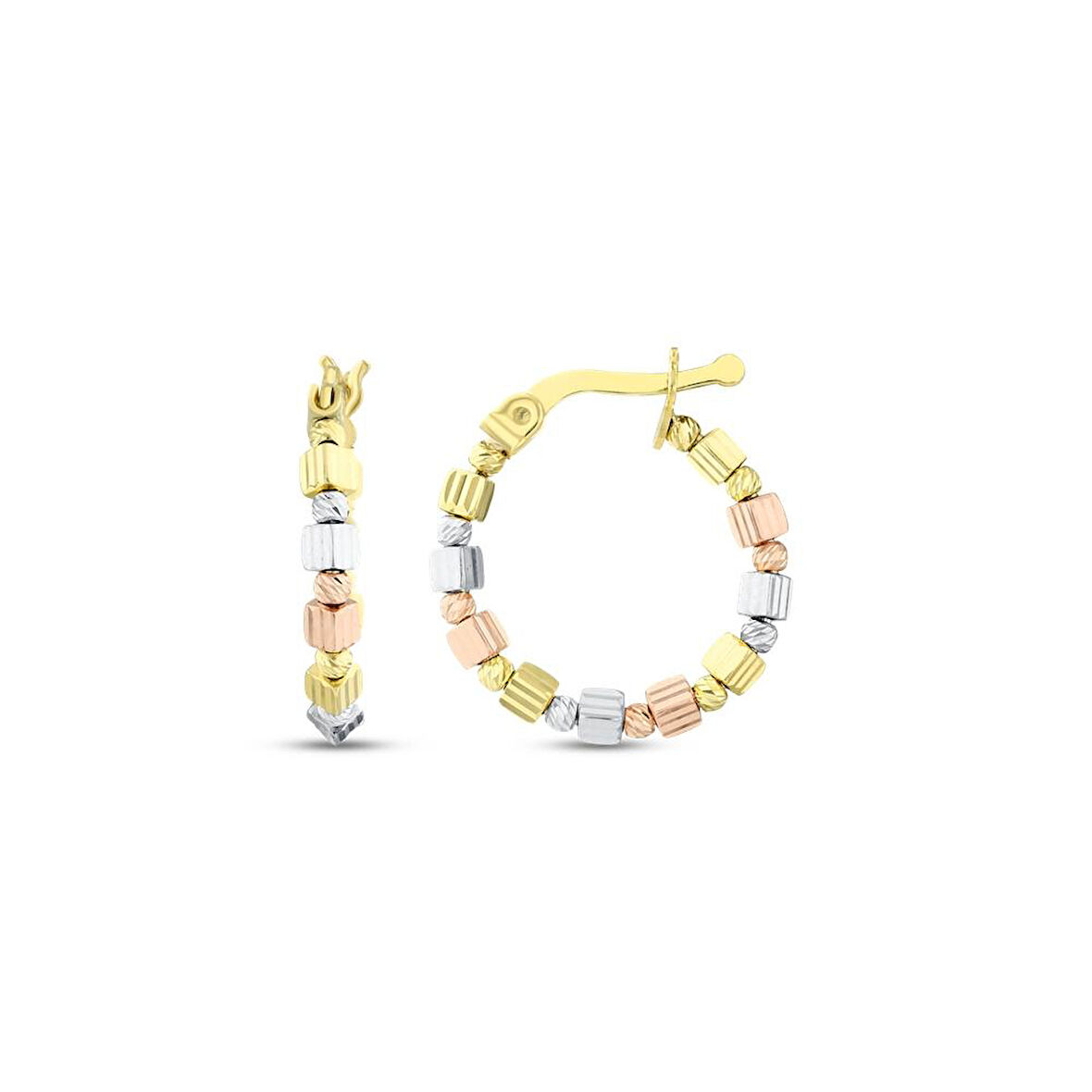 Altın Halka Küpe - 14K - 2.76gr