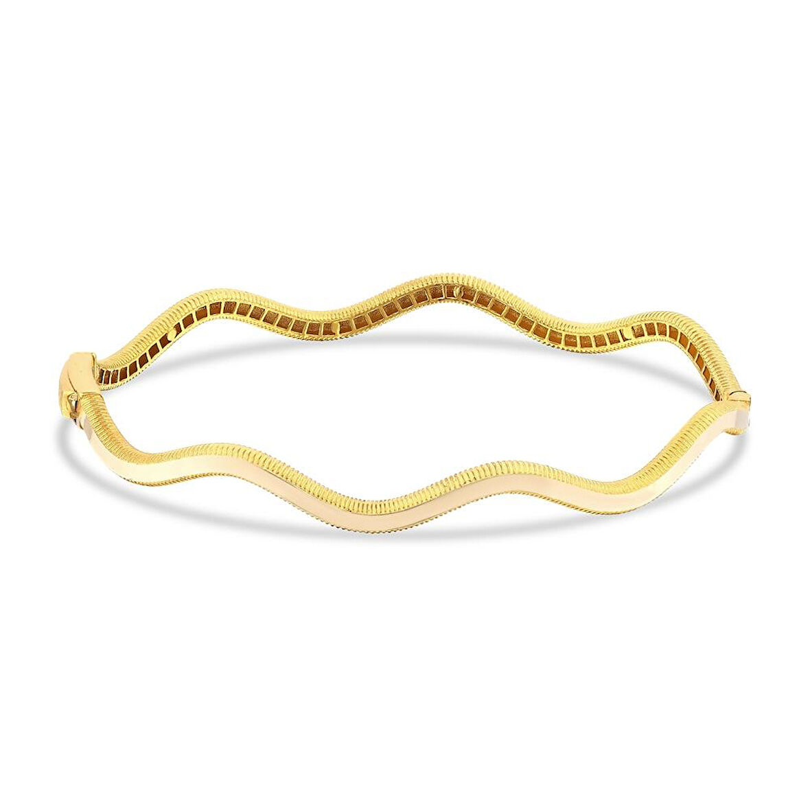 Tasarım Altın Kelepçe Bilezik - 14K - 6.38gr